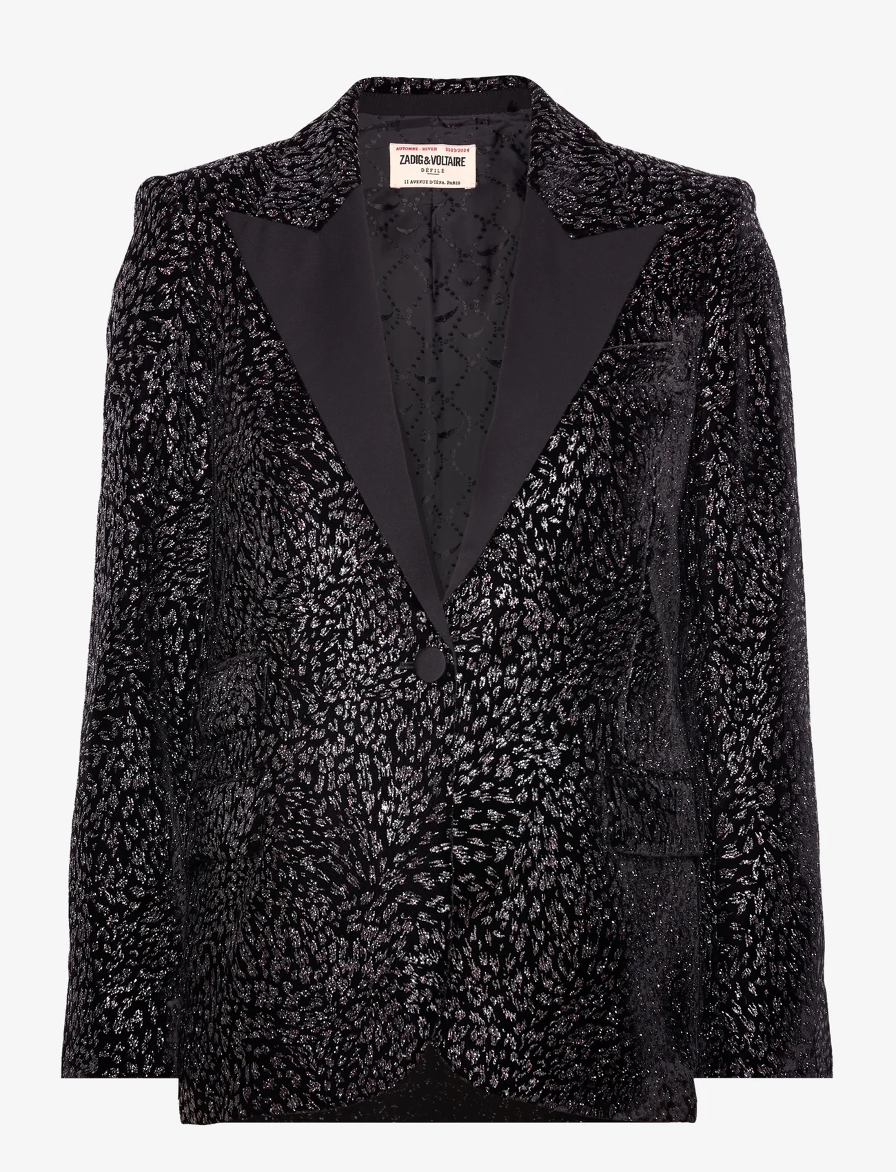 Zadig & Voltaire - VENUS VELVET GLITTER - peoriided outlet-hindadega - noir - 0