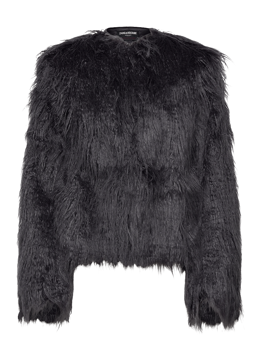 Zadig & Voltaire - FREDDIE FF - dirbtinis kailis - anthracite - 0