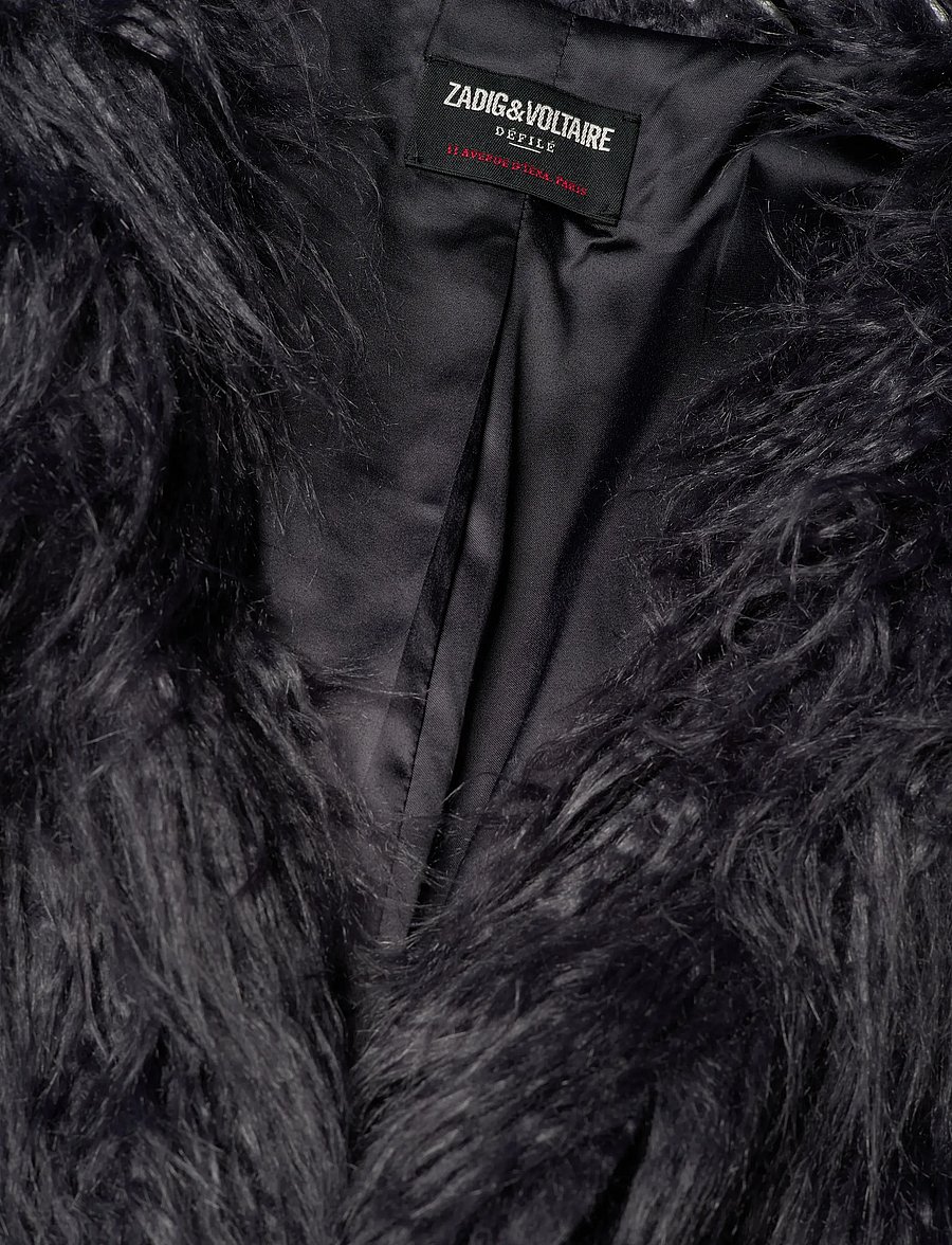 Zadig & Voltaire - FREDDIE FF - dirbtinis kailis - anthracite - 2