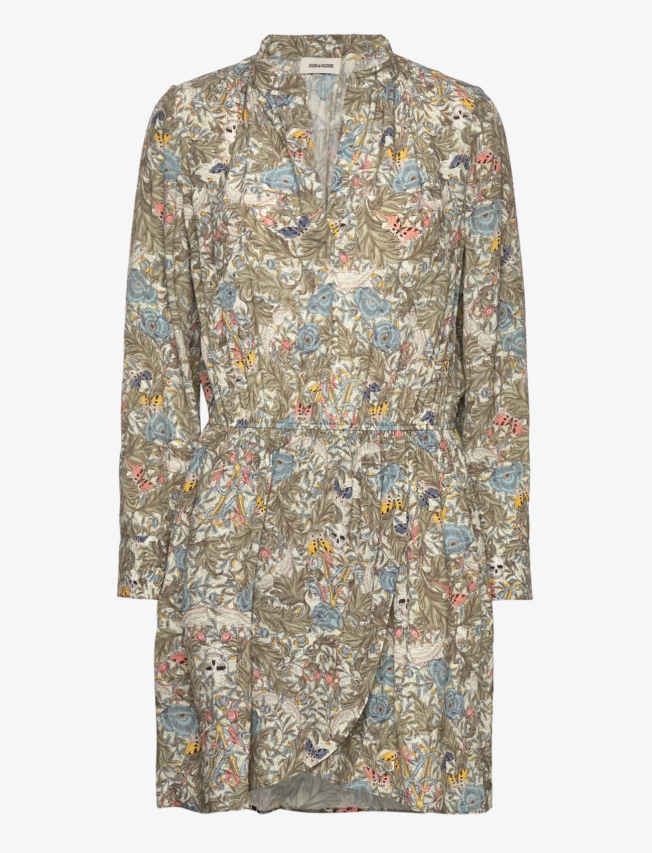 Zadig & Voltaire - RINKA SOFT BRITISH FLOWERS - marškinių tipo suknelės - kaki - 0