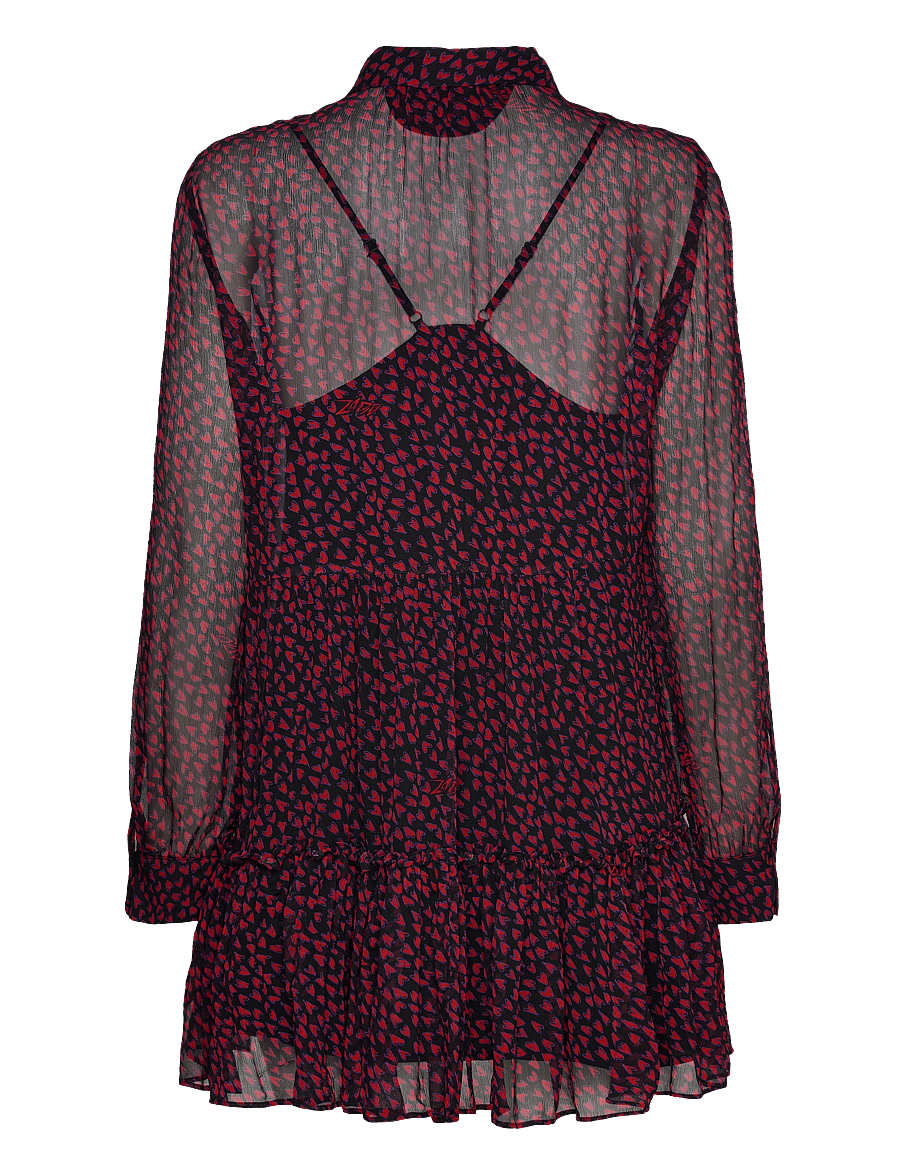 Zadig & Voltaire - RAZYELE MOUSSELINE CRUSH - shirt dresses - noir - 2