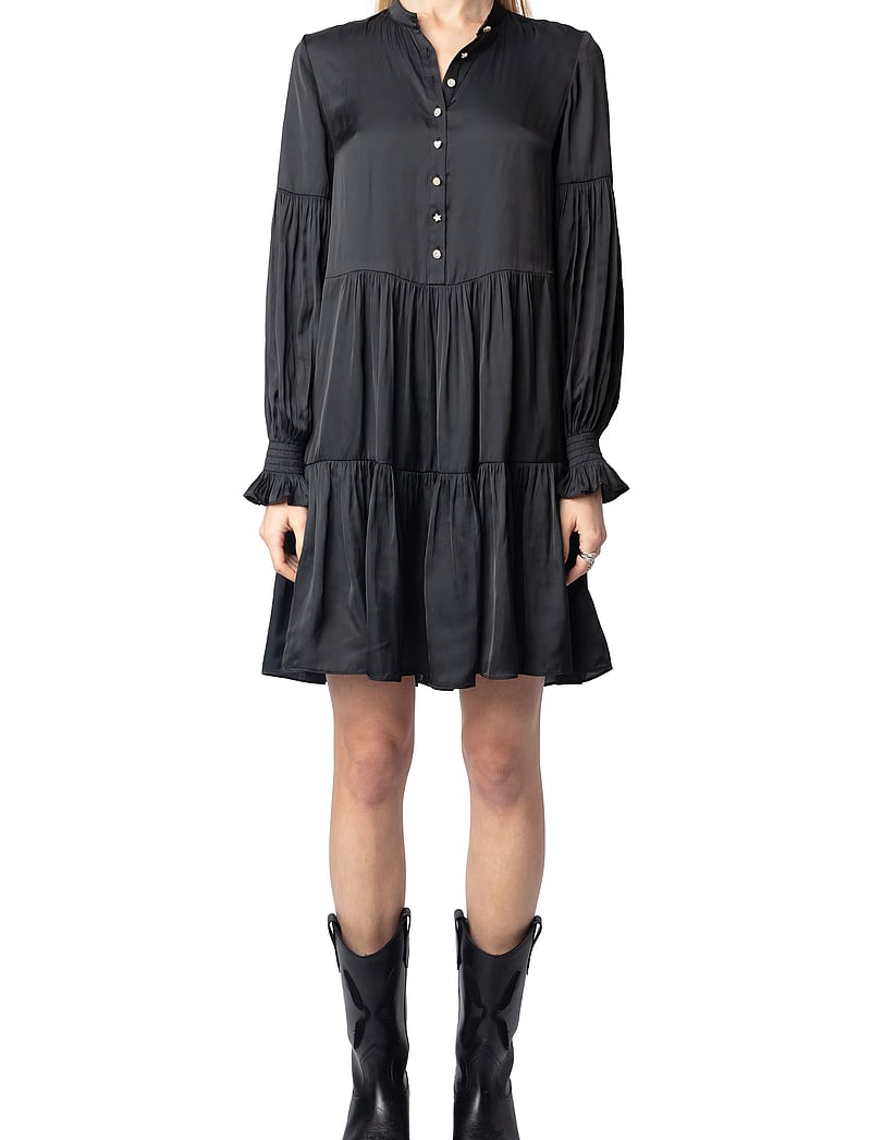 Zadig & Voltaire - RANDY SATIN - kurze kleider - black - 3