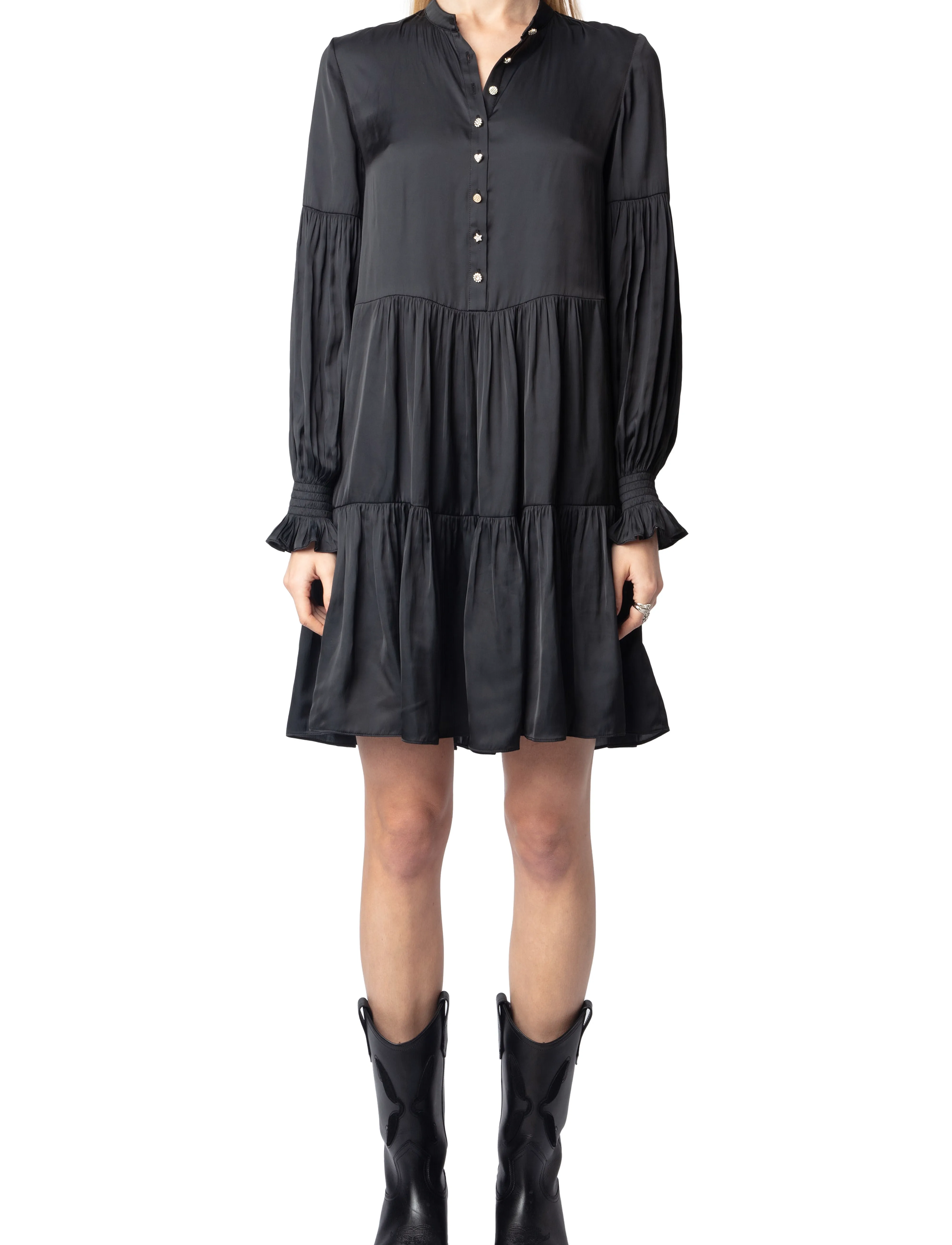 Zadig & Voltaire - RANDY SATIN - kurze kleider - black - 3