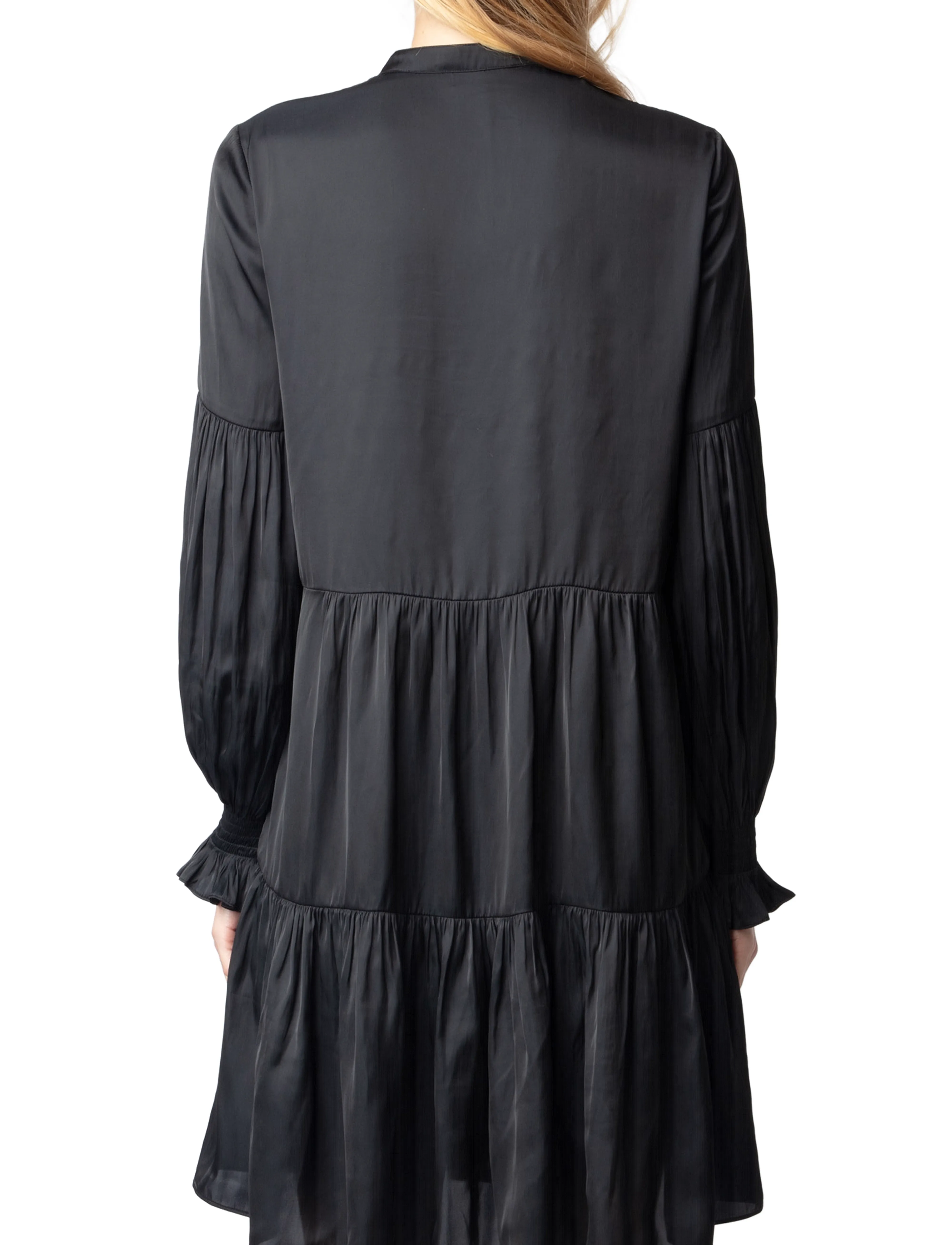 Zadig & Voltaire - RANDY SATIN - kurze kleider - black - 4