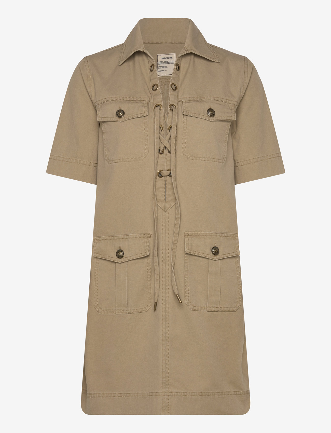 Zadig & Voltaire - RECORD COTON LAVE - särkkleidid - latte - 0