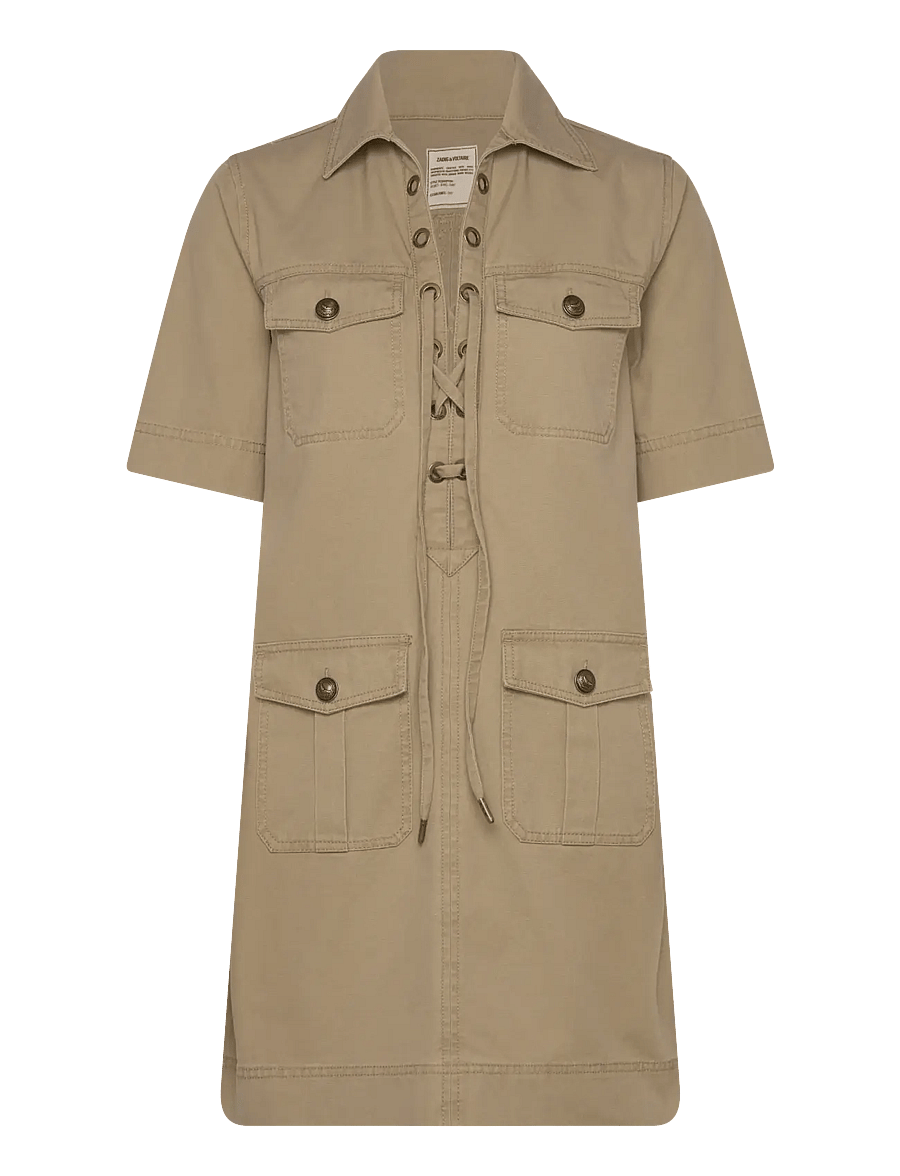 Zadig & Voltaire - RECORD COTON LAVE - hemdkleider - latte - 0