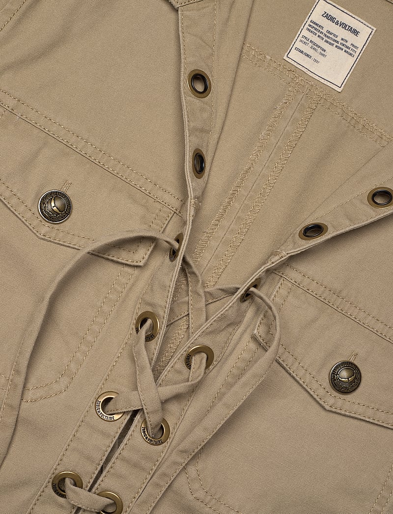 Zadig & Voltaire - RECORD COTON LAVE - skjortekjoler - latte - 2