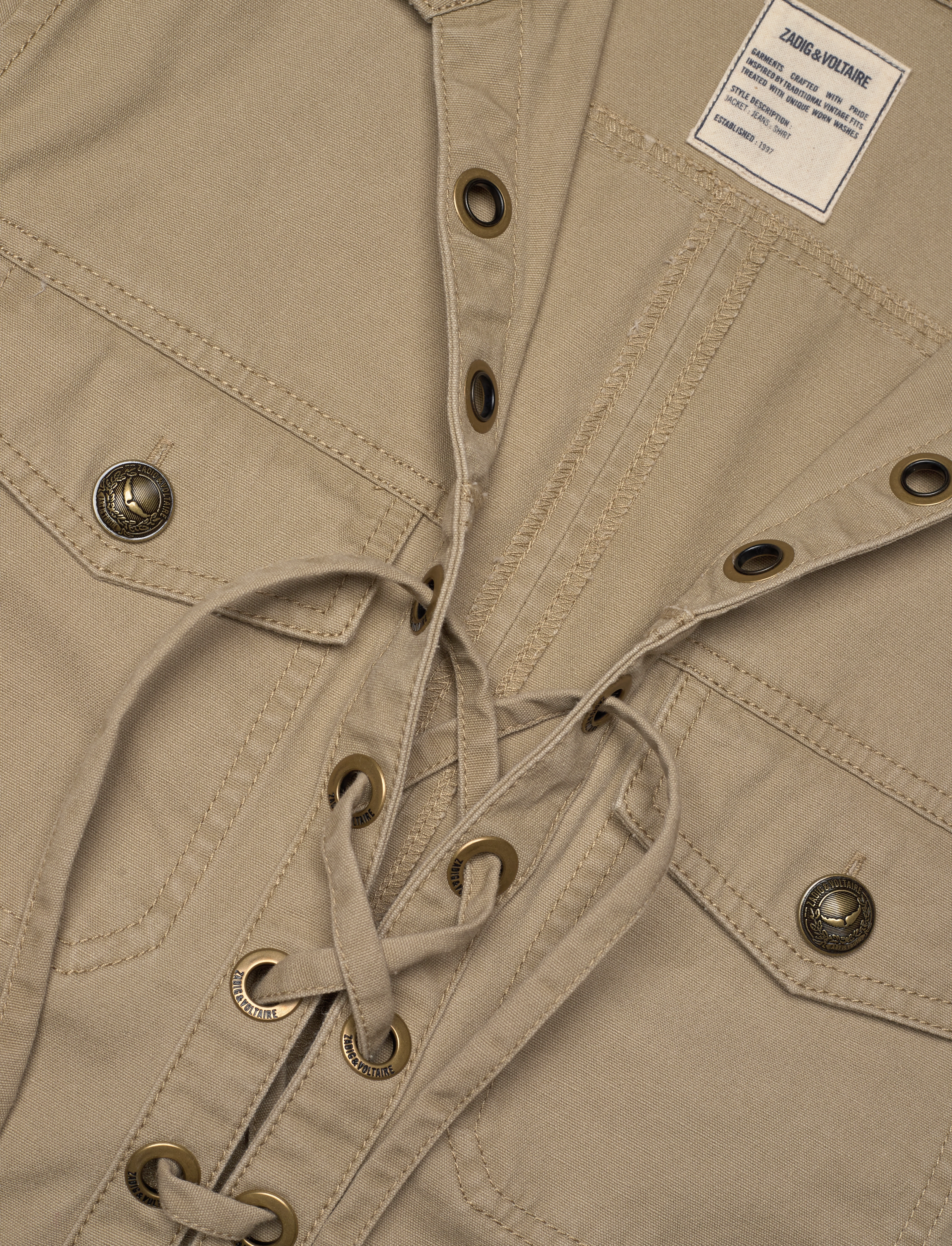 Zadig & Voltaire - RECORD COTON LAVE - kurze kleider - latte - 2