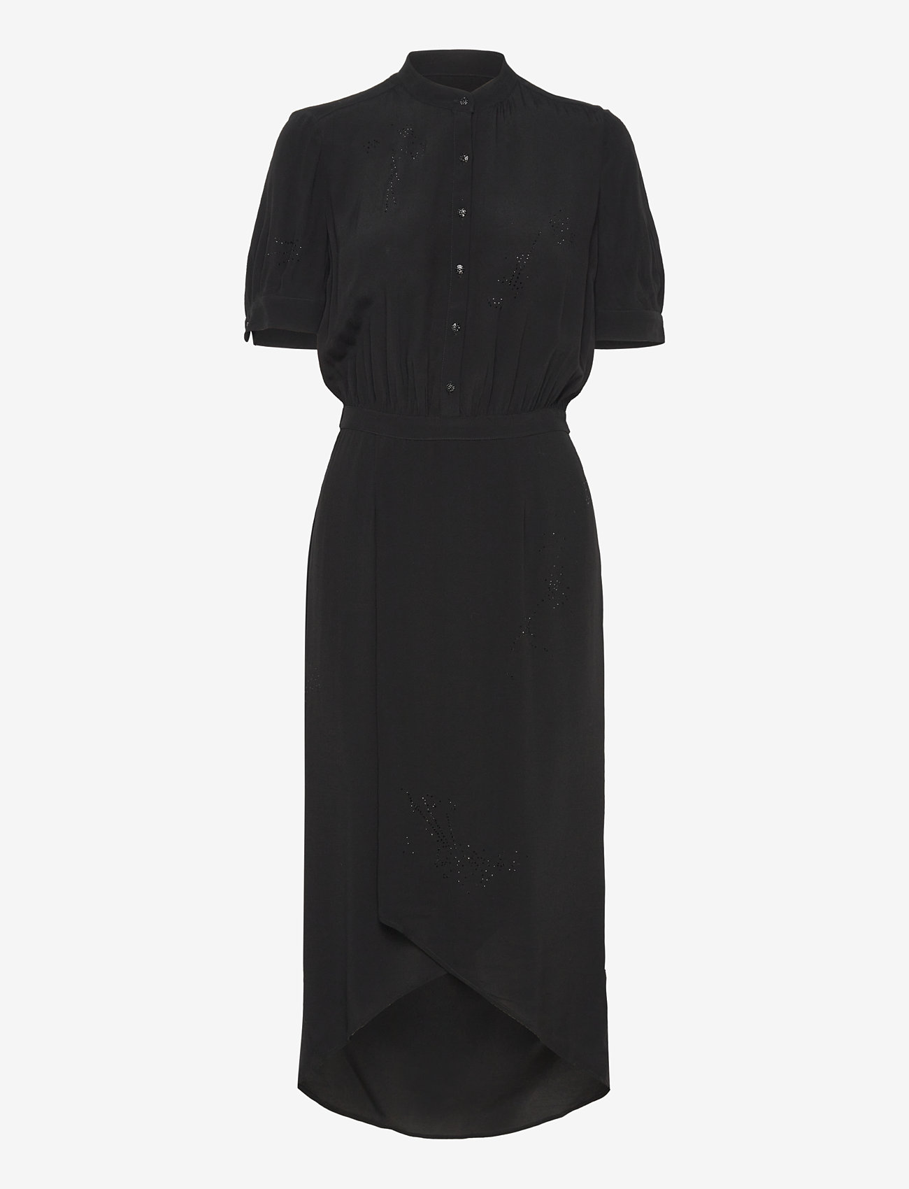 Zadig & Voltaire - RIMAZ SOFT STRASS - midiklänningar - black - 0