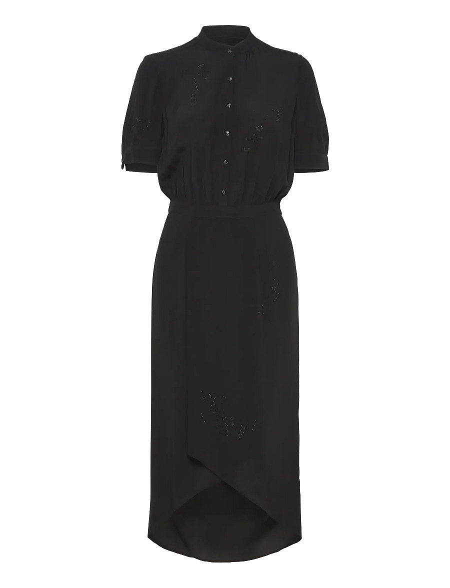 Zadig & Voltaire - RIMAZ SOFT STRASS - midi dresses - black - 0