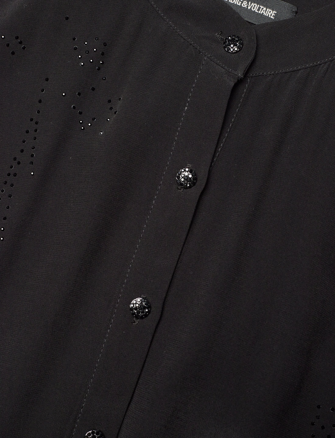 Zadig & Voltaire - RIMAZ SOFT STRASS - robes midi - black - 2