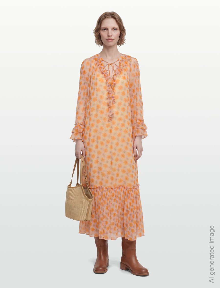 Zadig & Voltaire - RALICEL MOUSSELINE FLOWERS - maksikleidid - cream - 0