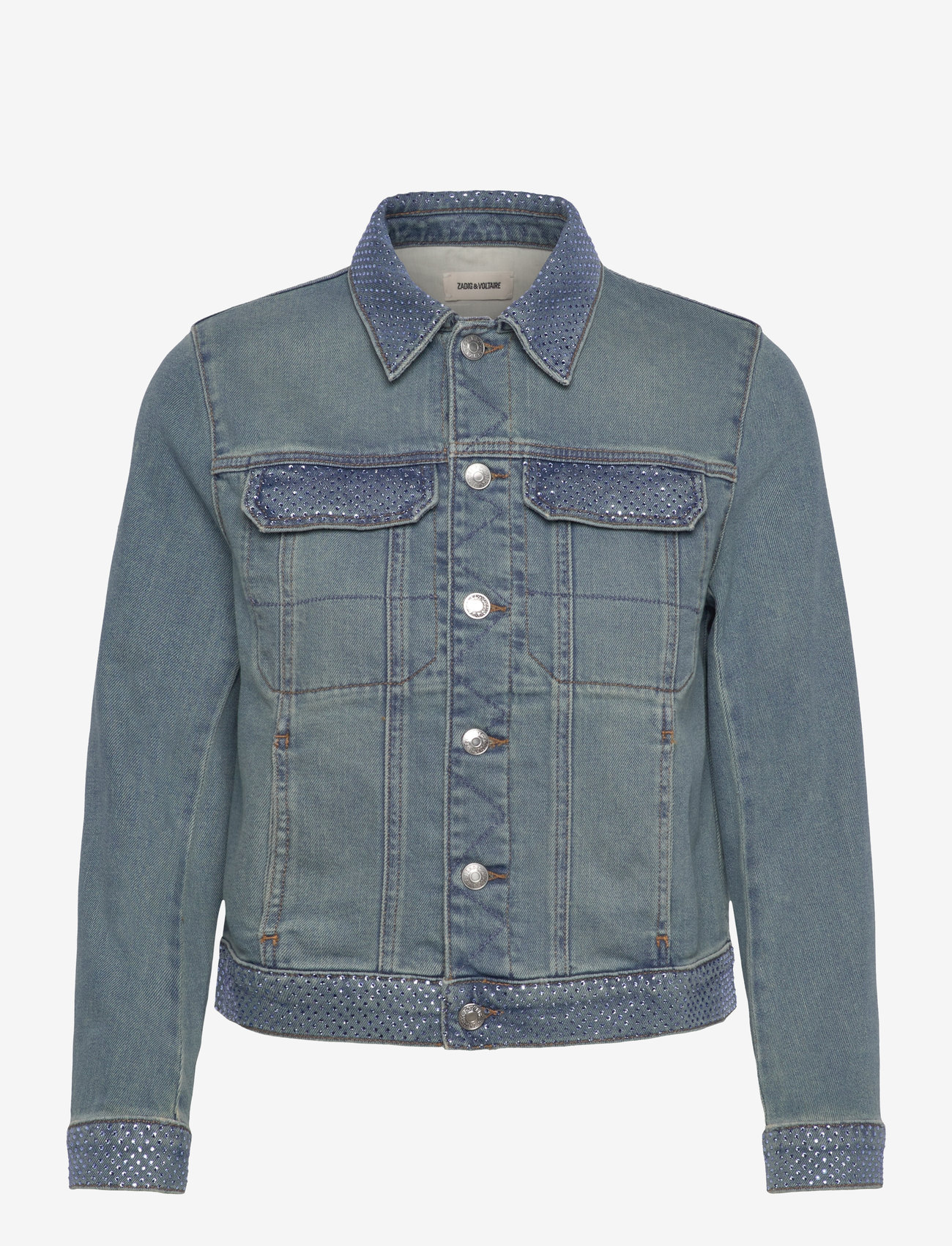 Zadig & Voltaire - KIOKY DENIM ECO STRASS - denimjakker - light blue - 0