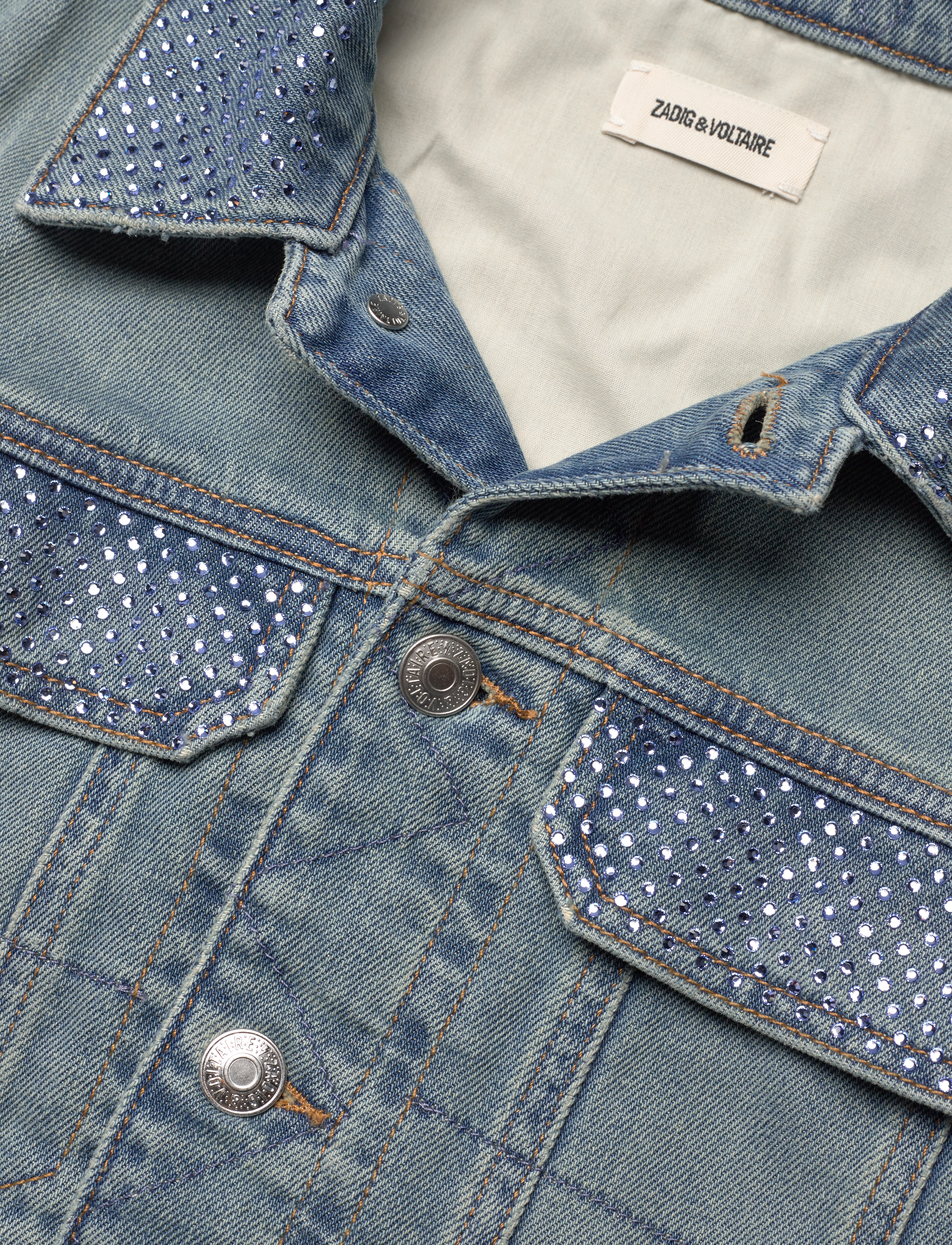 Zadig & Voltaire - KIOKY DENIM ECO STRASS - light blue - 2