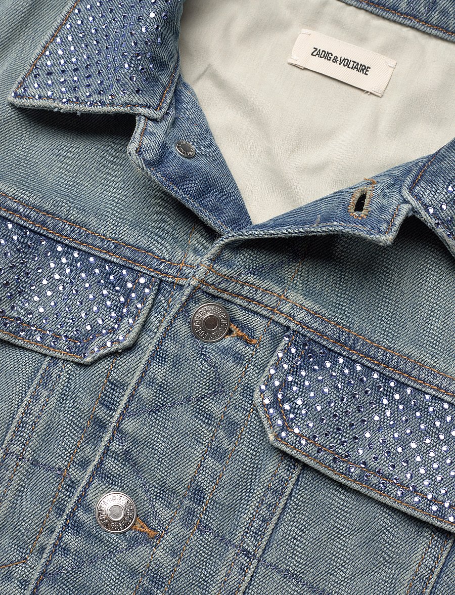 Zadig & Voltaire - KIOKY DENIM ECO STRASS - frühlingsjacken - light blue - 2