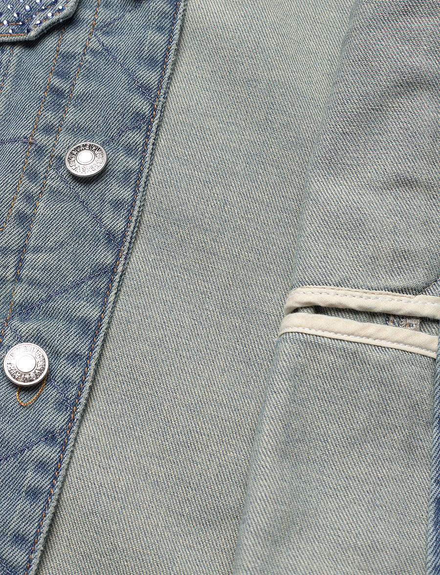 Zadig & Voltaire - KIOKY DENIM ECO STRASS - frühlingsjacken - light blue - 4