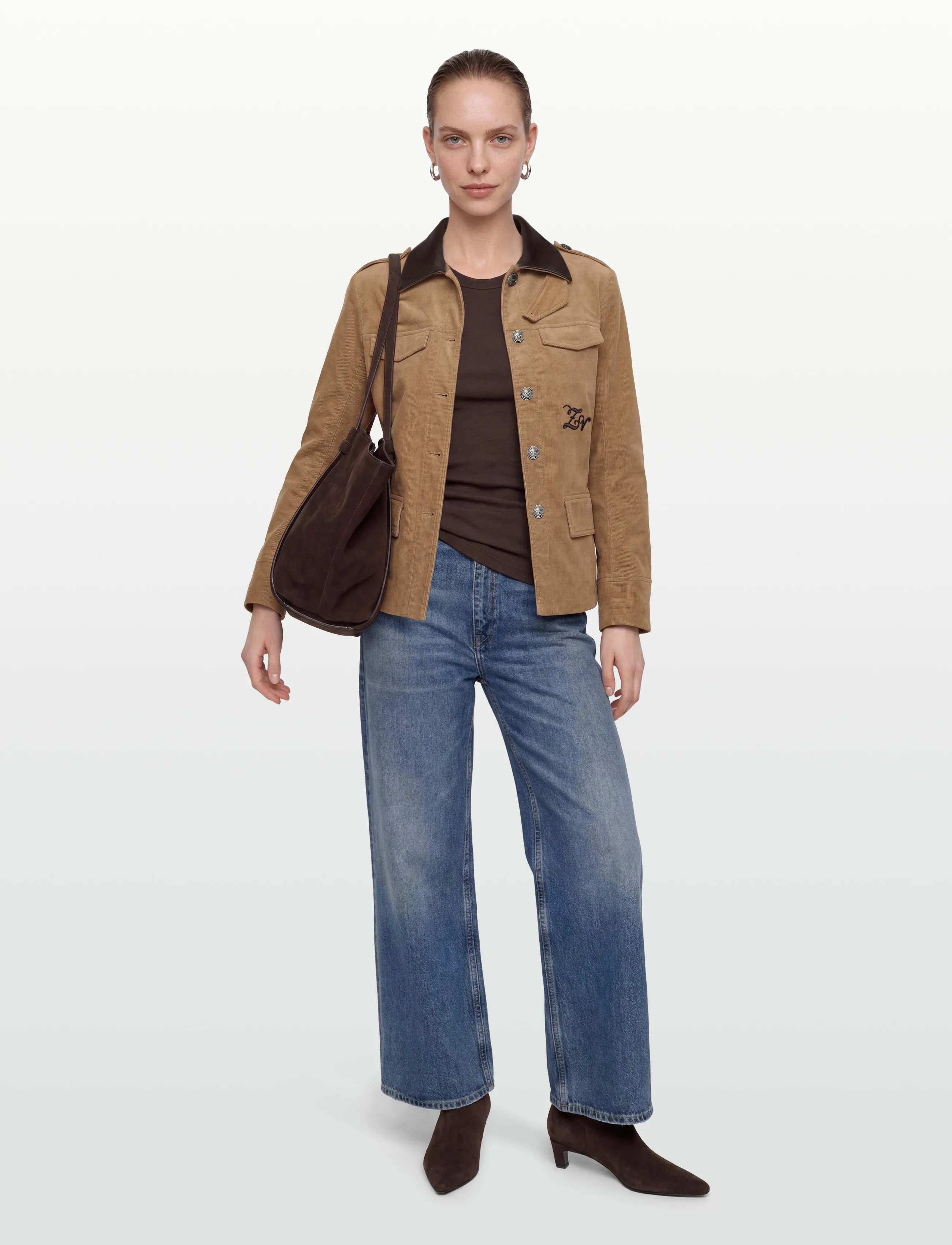 Zadig & Voltaire VERAM CORDUROY - Mantlid ja jakid - COOKIE / brown