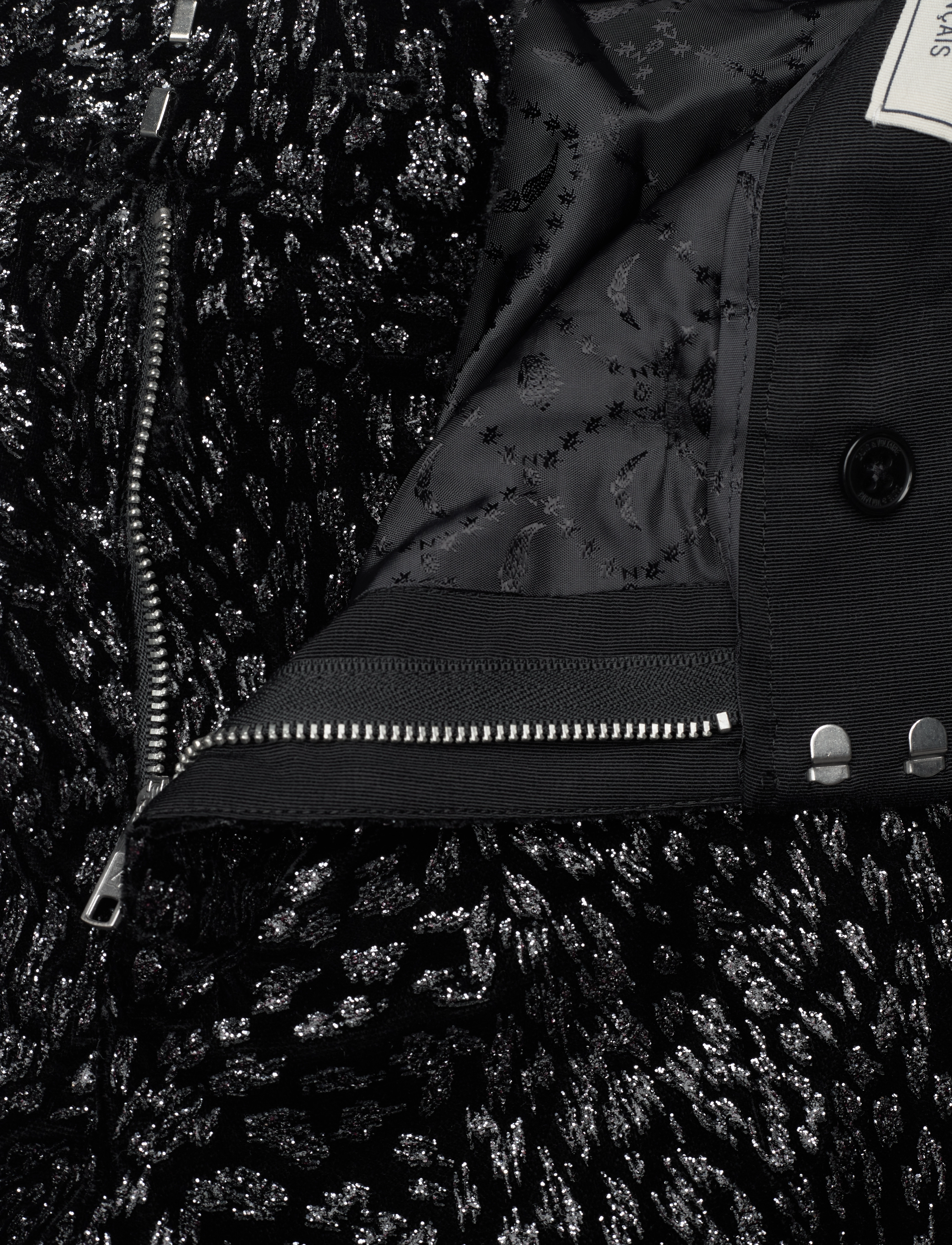 Zadig & Voltaire - PISTOL VELVET GLITTER - bukser med lige ben - noir - 3
