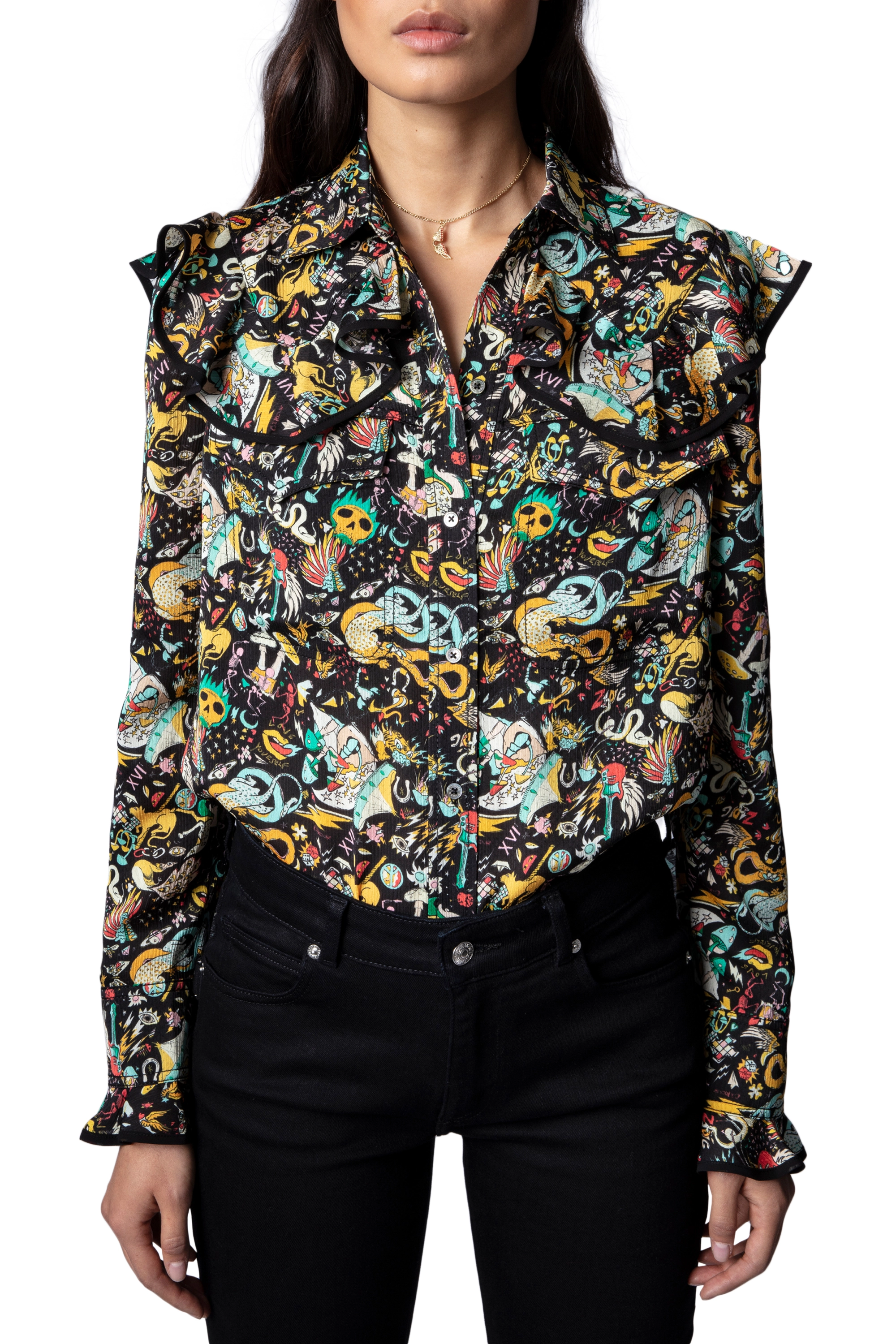 Zadig & Voltaire - TOKYO PLISSE PARTY CIRCUS - black - 2