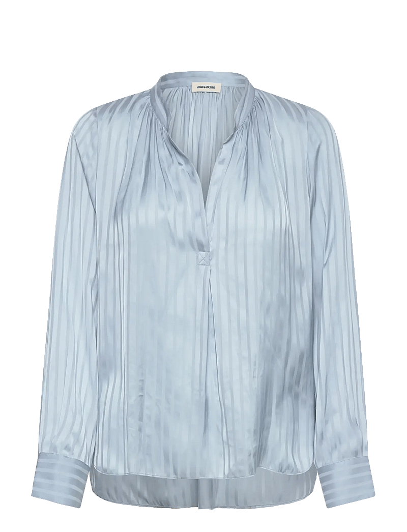 Zadig & Voltaire - TINK SATIN RAYE - langärmlige blusen - mist - 0