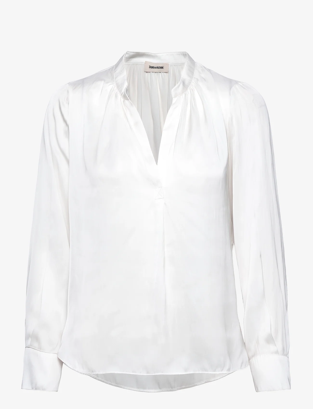 Zadig & Voltaire - TINK SATIN PERM - long-sleeved blouses - ecru - 0