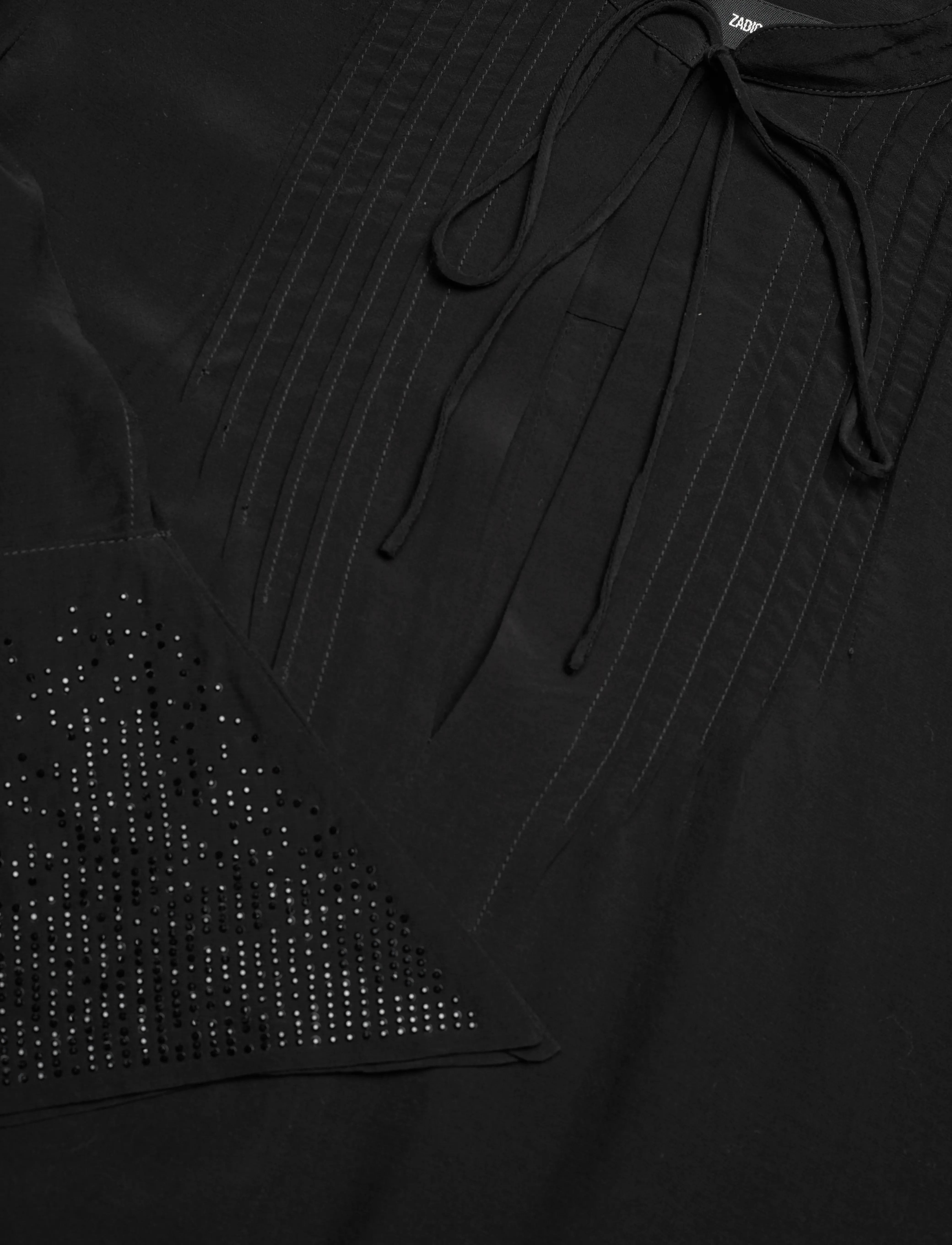 Zadig & Voltaire - TAIKA SOFT STRASS - langärmlige blusen - black - 2