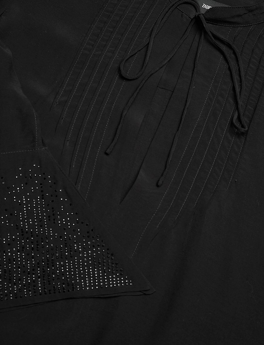 Zadig & Voltaire - TAIKA SOFT STRASS - langärmlige blusen - black - 2