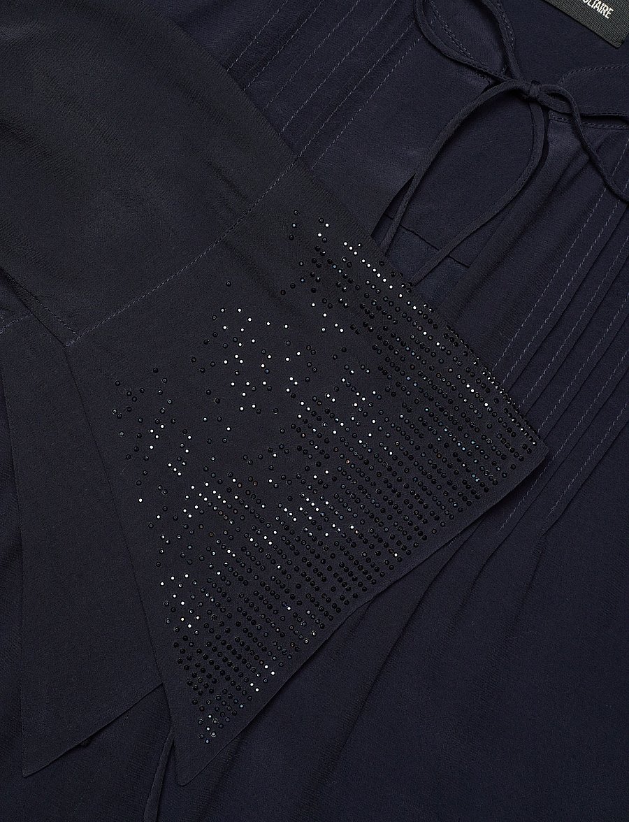 Zadig & Voltaire - TAIKA SOFT STRASS - blouses à manches longues - encre - 2