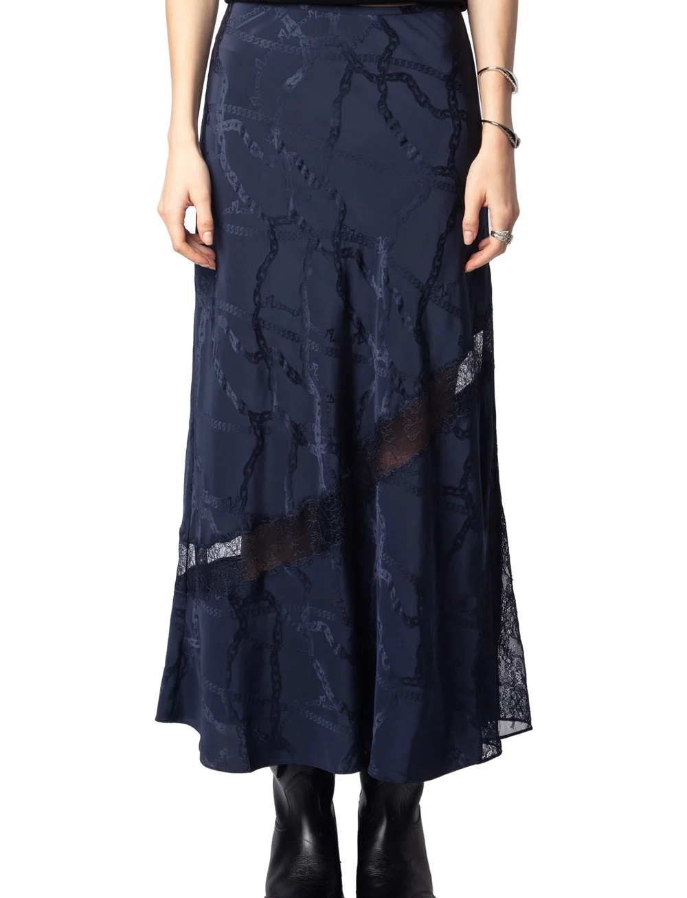Zadig & Voltaire - JAYLAL JAC CHAINES - satiinist seelikud - encre - 0