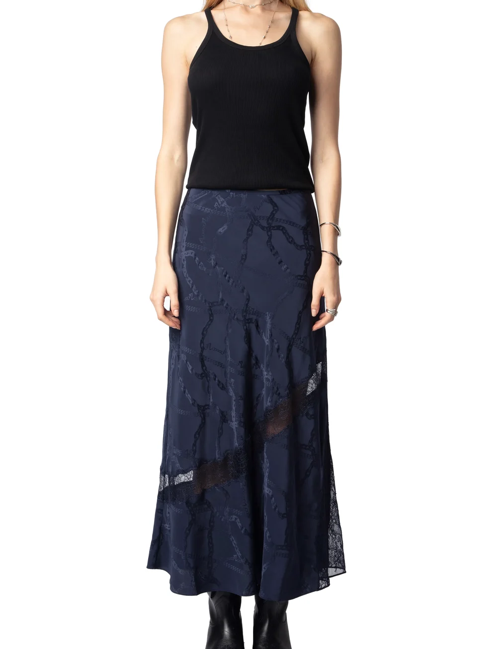 Zadig & Voltaire - JAYLAL JAC CHAINES - satiinist seelikud - encre - 3