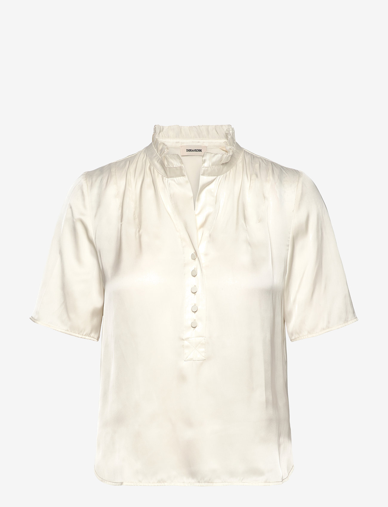 Zadig & Voltaire - TOPHER SATIN - lühikeste varrukatega särgid - flake - 0