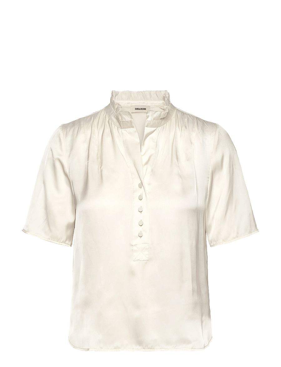 Zadig & Voltaire - TOPHER SATIN - kortærmede skjorter - flake - 0