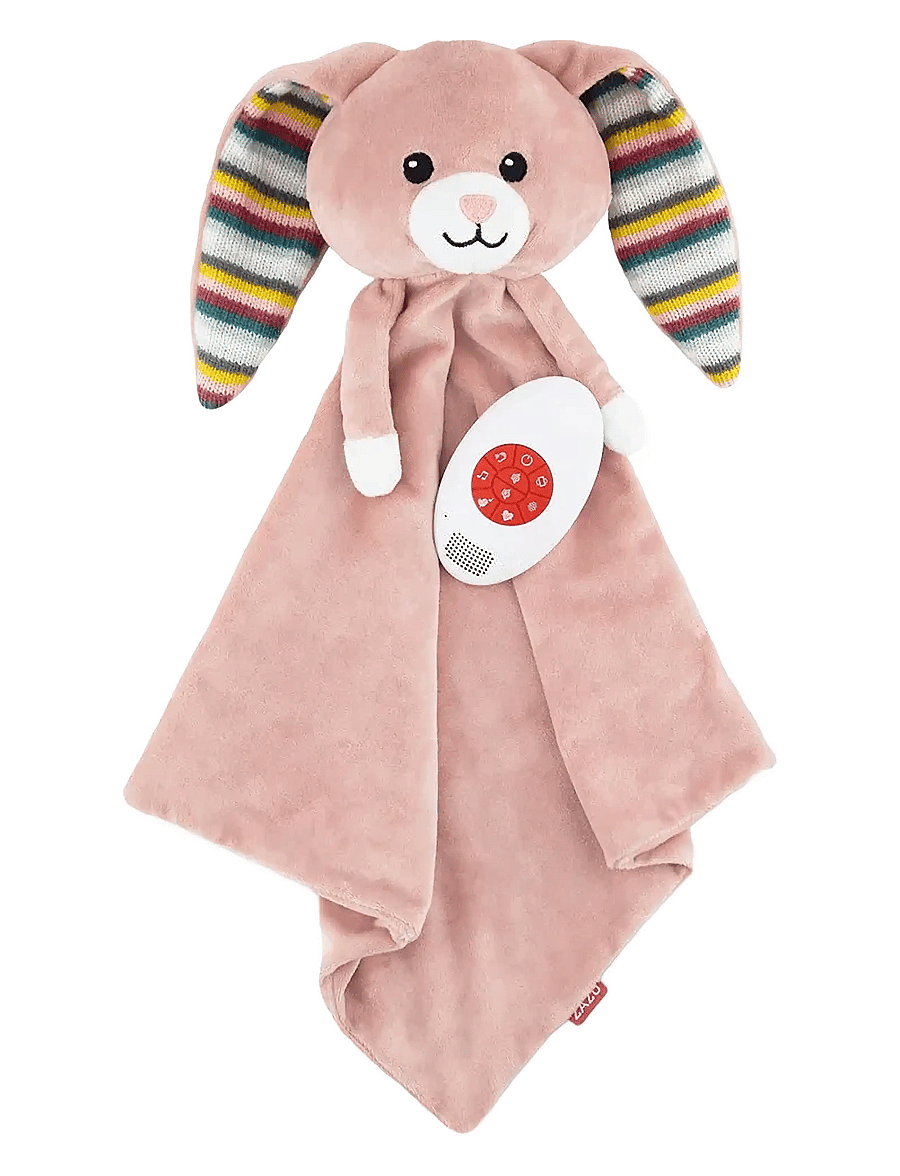 ZAZU - Becky the Bunny Comforter with Sound - baby nattlampa - pink - 1