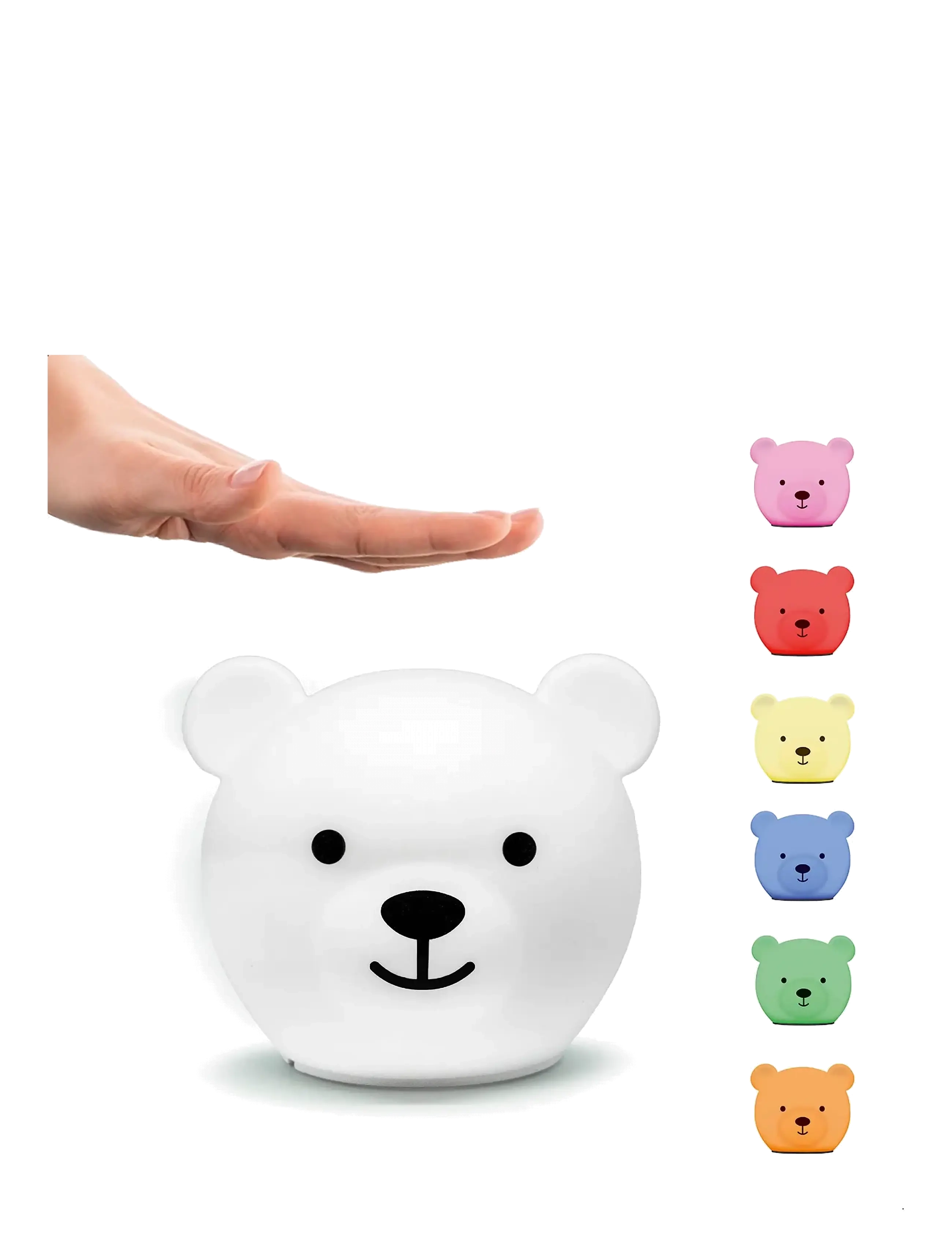 ZAZU Bor The Bear Nightlight, One Size, White, Belysning > Natlamper, Børn