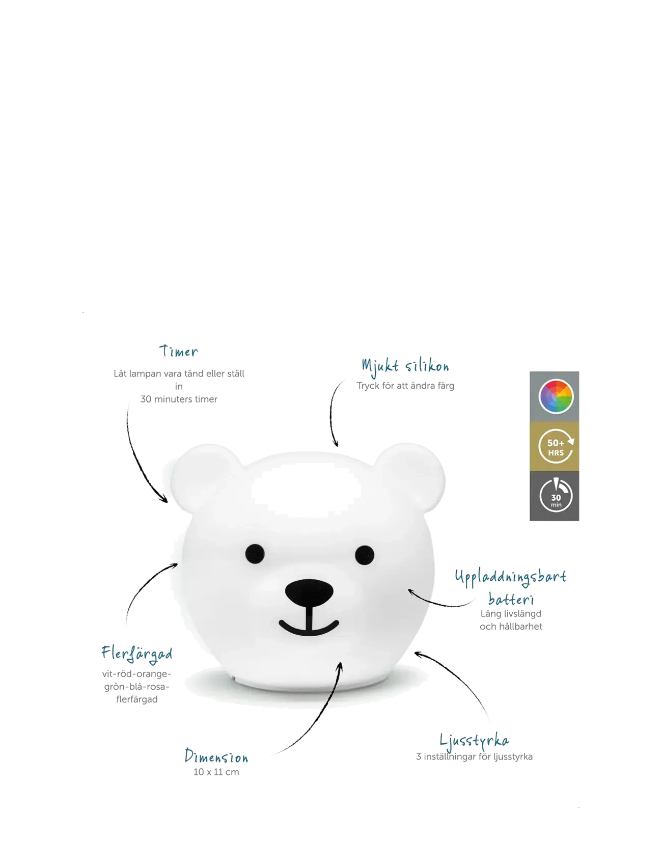 ZAZU - Bor the Bear Nightlight - white - 1