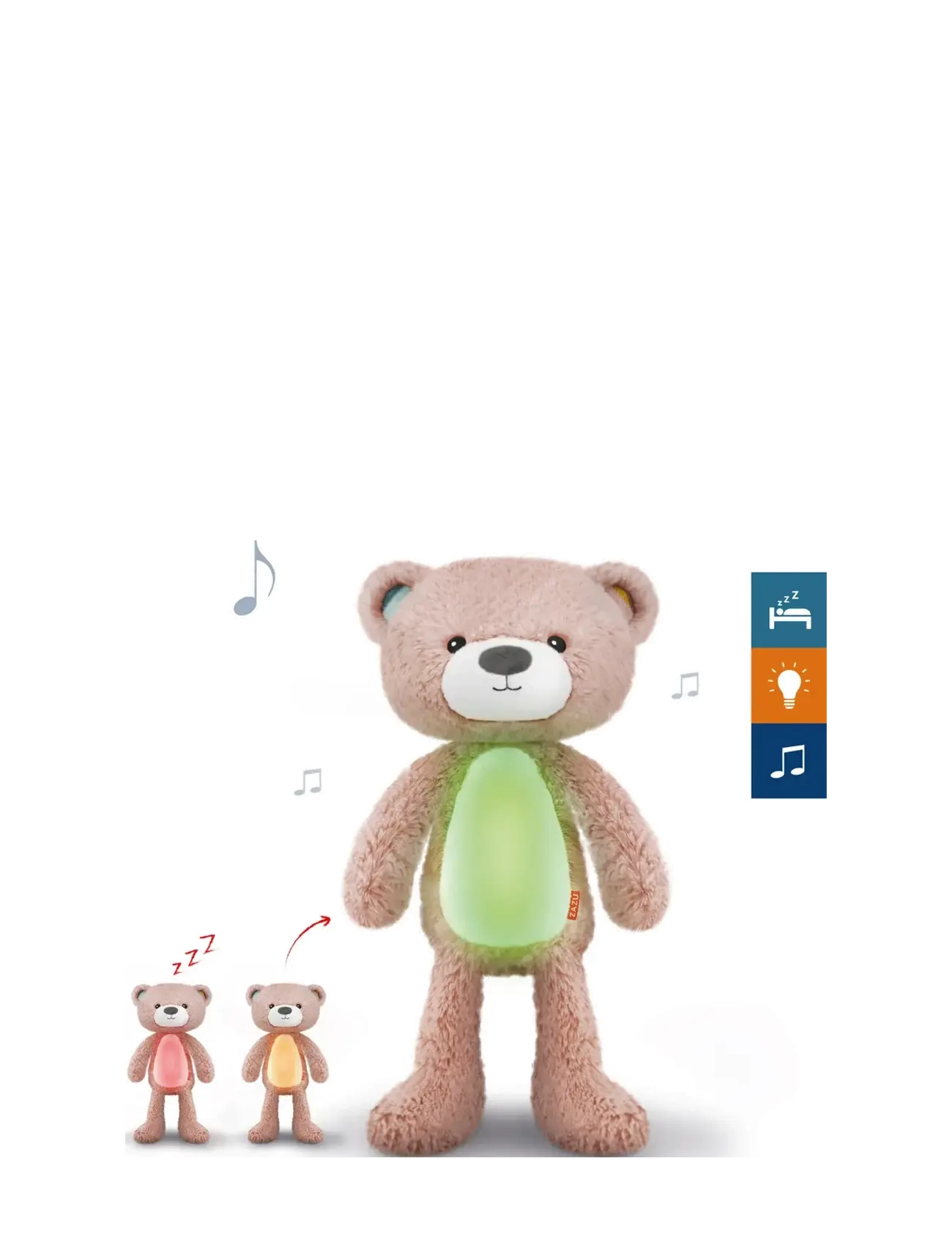 ZAZU Brody The Bear Sleeptrainer, Natlampe, Multi/mønstret, Str: ONE SIZE