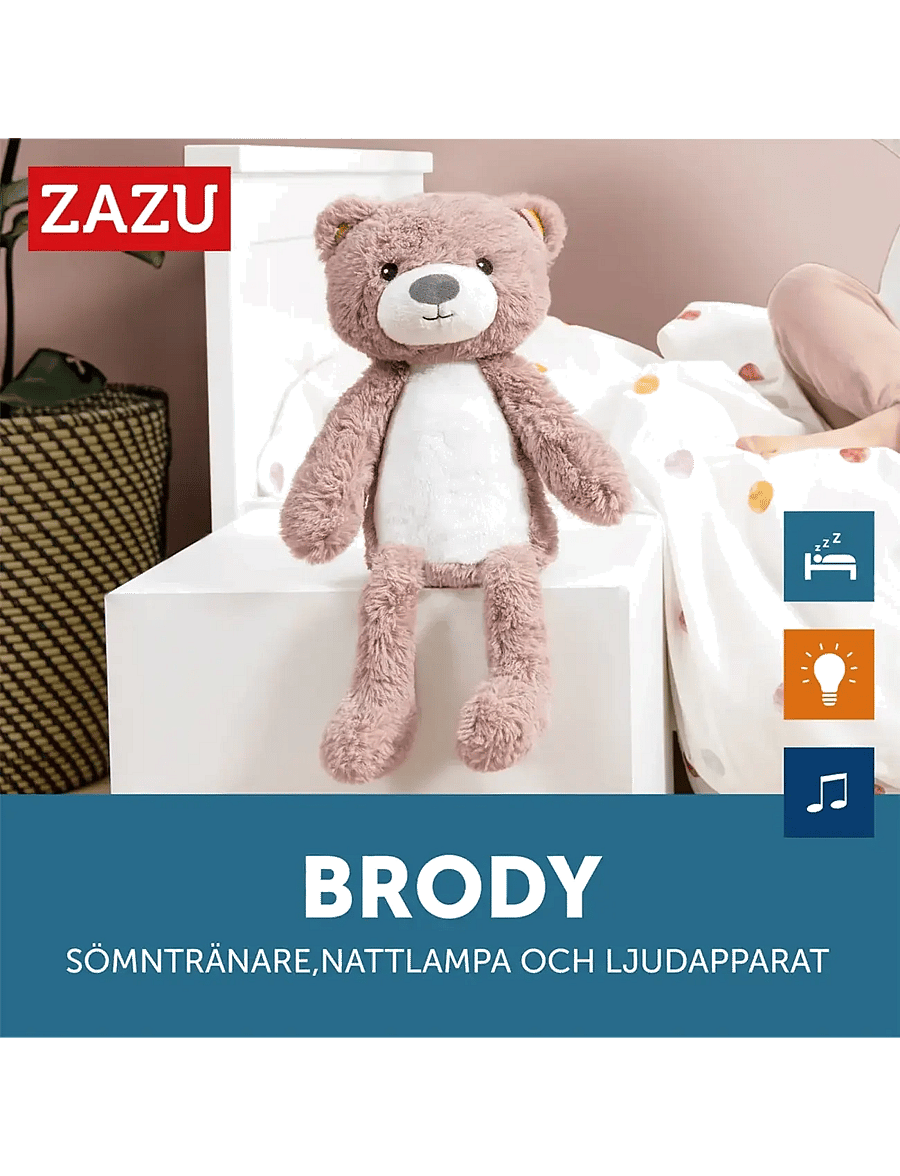 ZAZU - Brody the Bear Sleeptrainer - nachtlampen - pink - 1