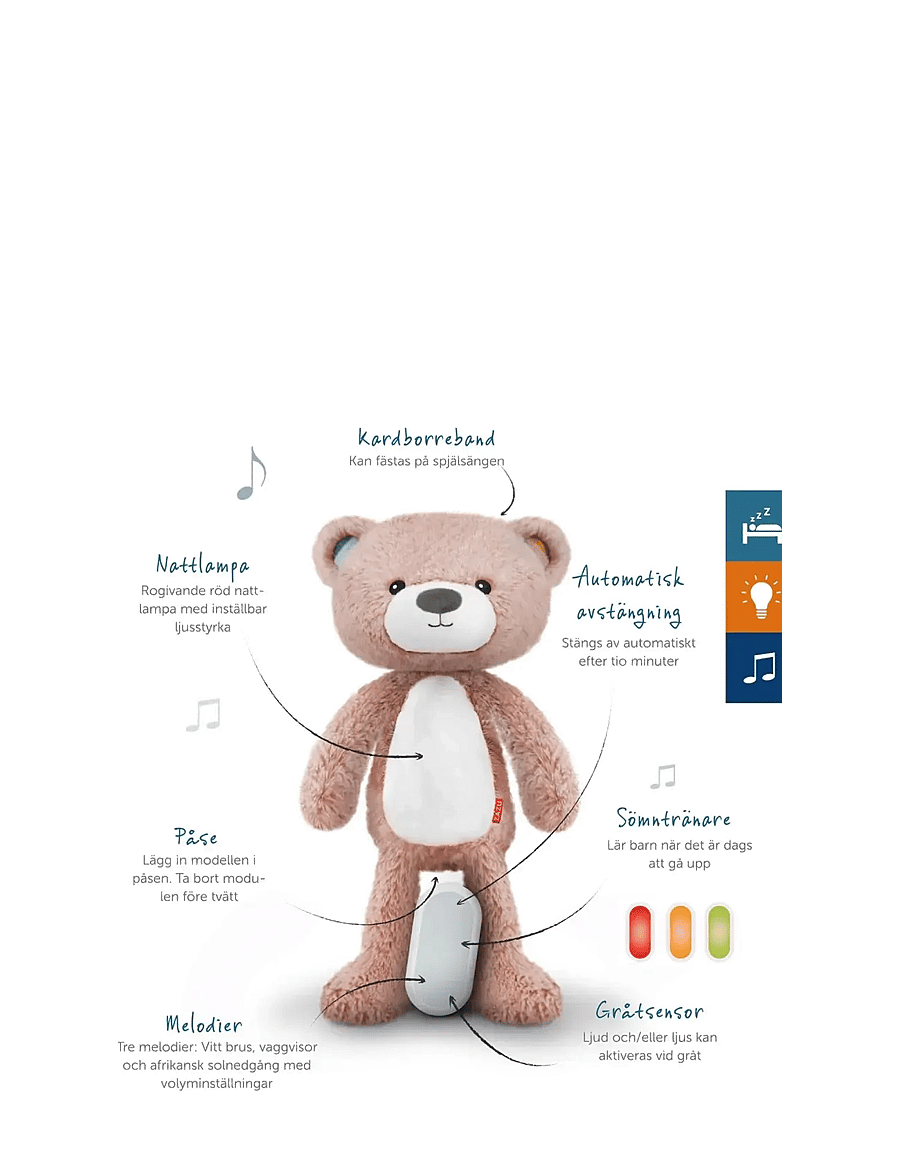 ZAZU - Brody the Bear Sleeptrainer - nachtlampen - pink - 2