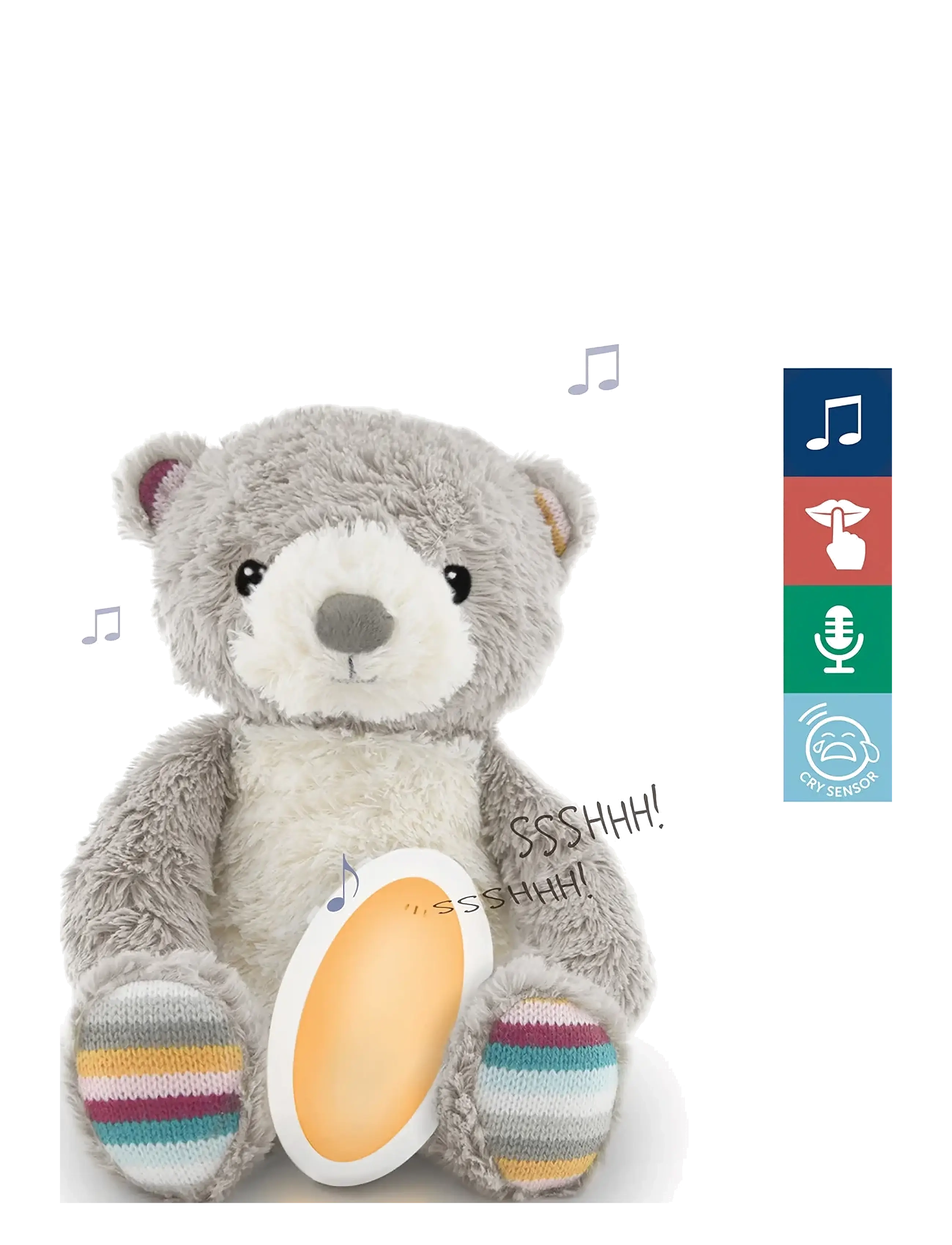 ZAZU Bruno The Bear Sleep Shusher, Natlampe, Beige, Str: ONE SIZE
