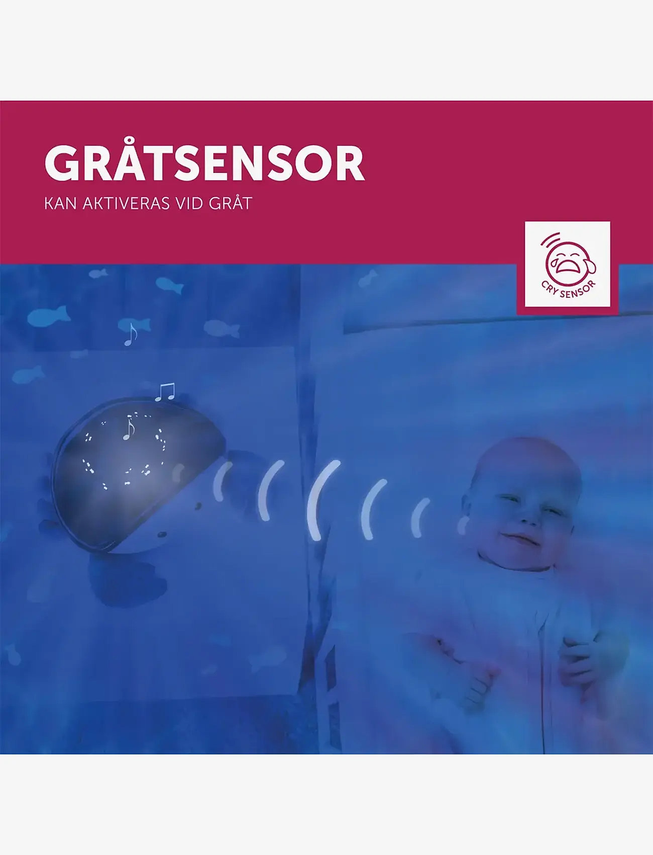 ZAZU - Cody the Crab Projector - nattlampor - blue - 4