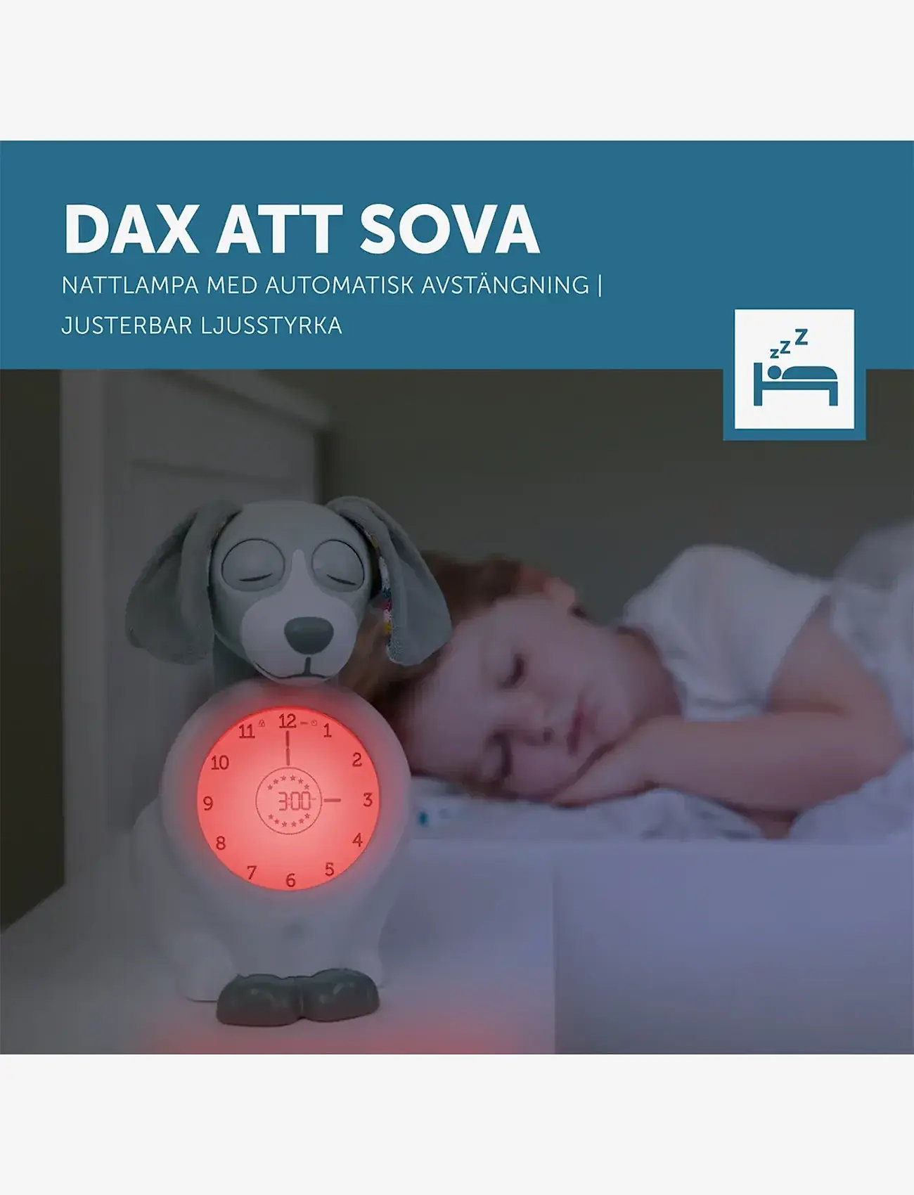 ZAZU - Davy the Dog Sleeptrainer - klokken - green - 3