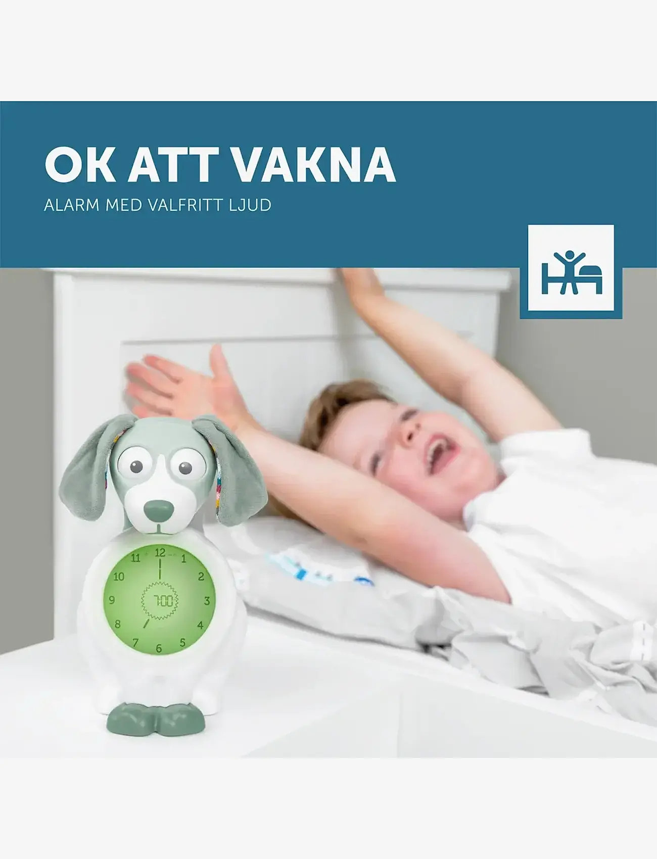 ZAZU - Davy the Dog Sleeptrainer - klokken - green - 5
