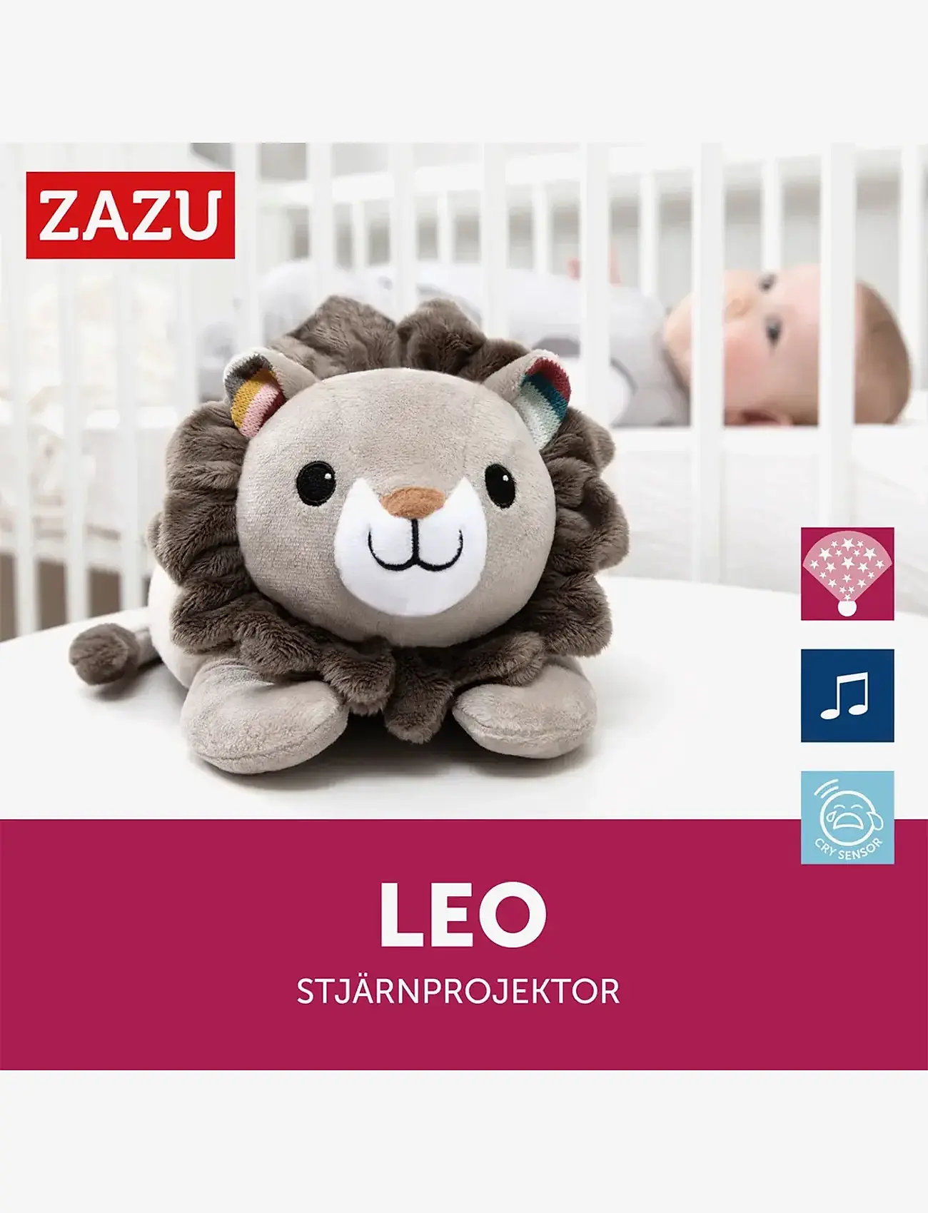 ZAZU - Leo the Lion Projector - lampki nocne - grey - 1