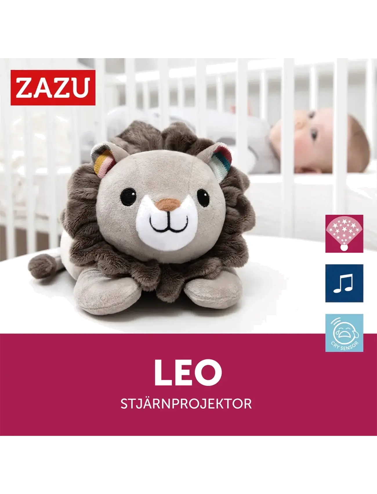 ZAZU - Leo the Lion Projector - natlamper - grey - 1