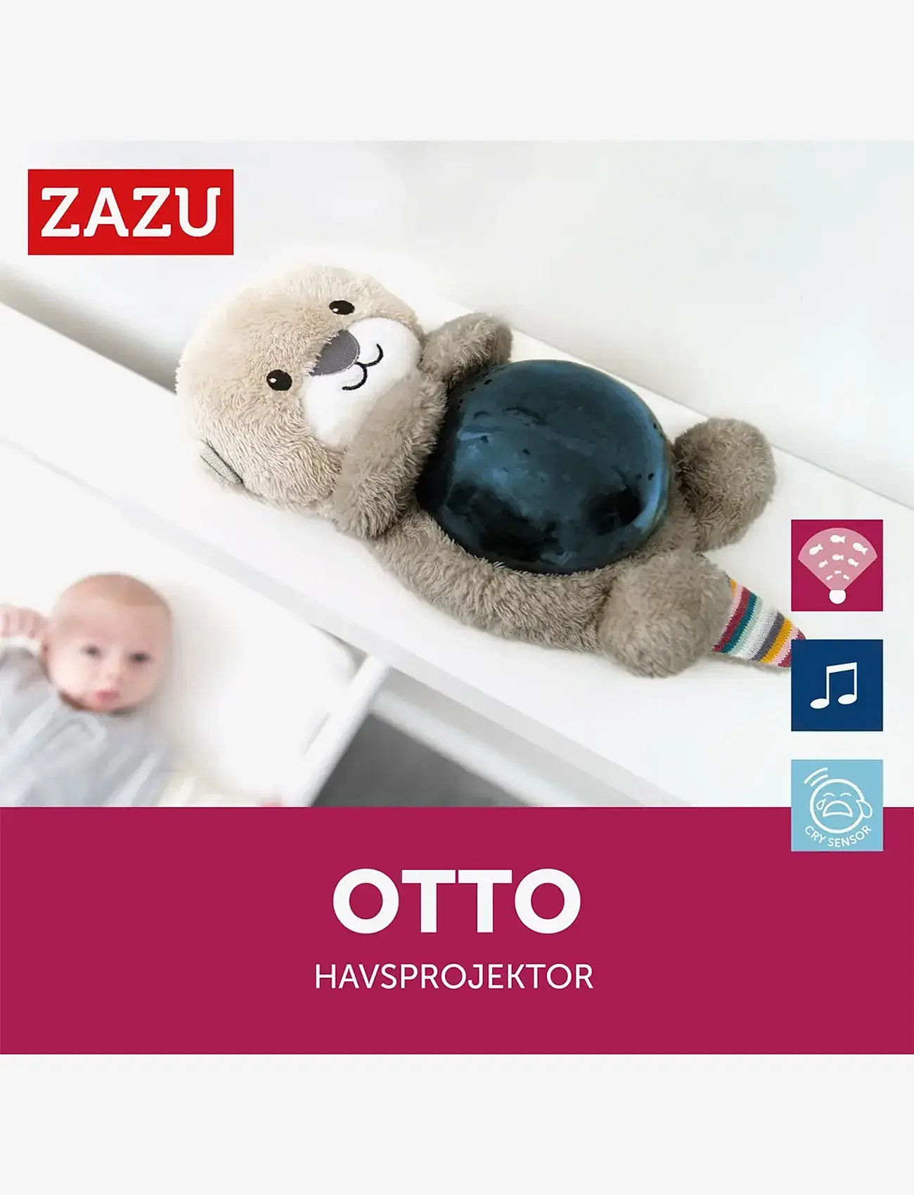 ZAZU - Otto the Otter Projector - nattlampor - beige - 1