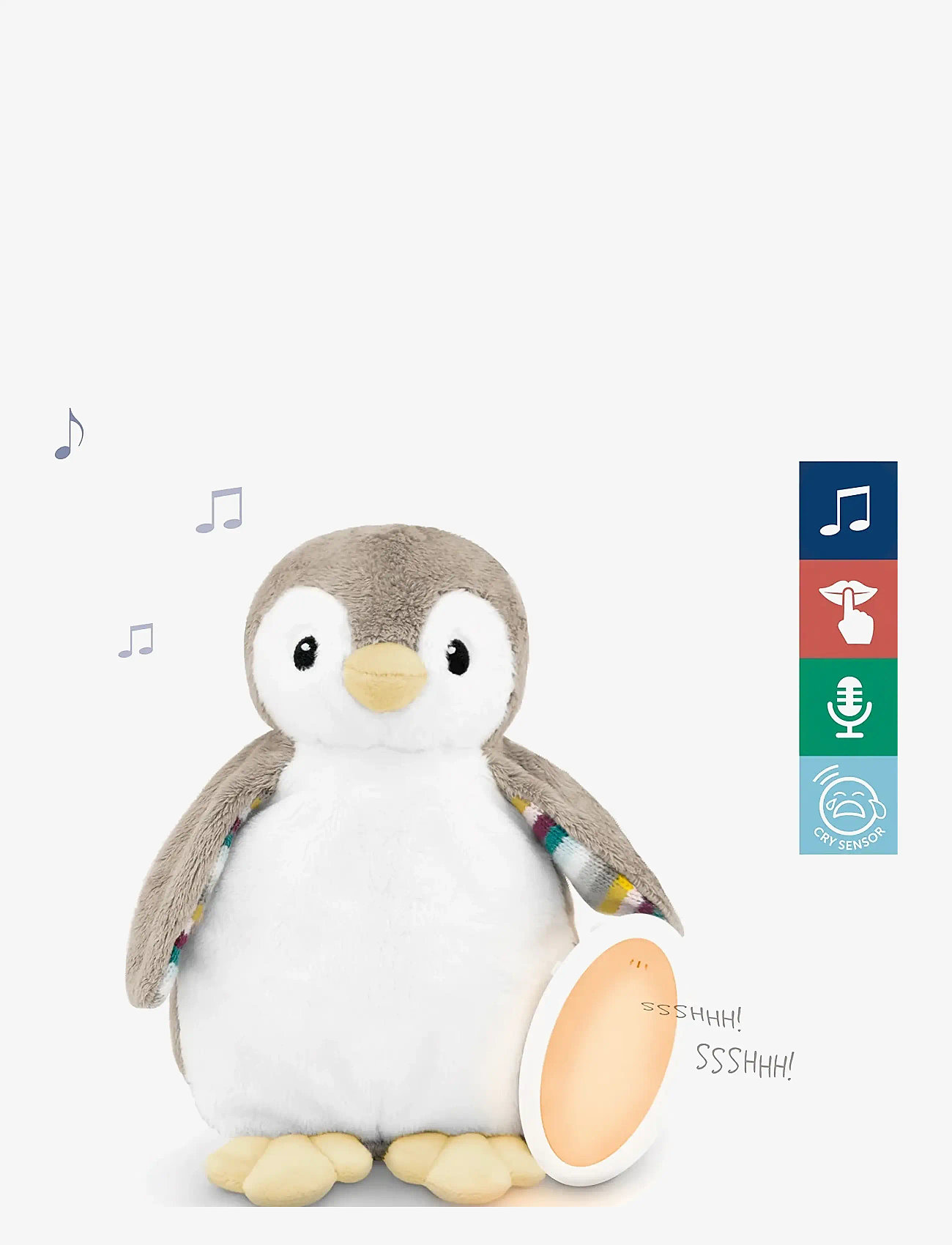 ZAZU - Phoebe the Penguin Sleep Shusher - baby-nachtlicht - grey - 0