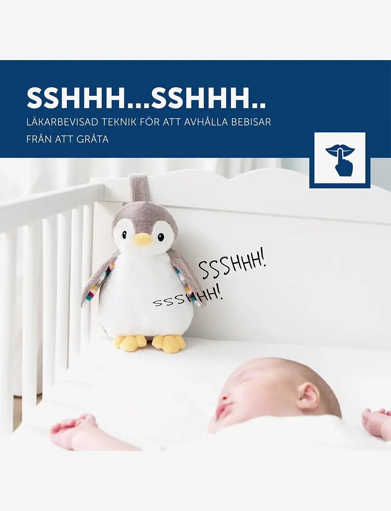 ZAZU - Phoebe the Penguin Sleep Shusher - baby-nachtlicht - grey - 1