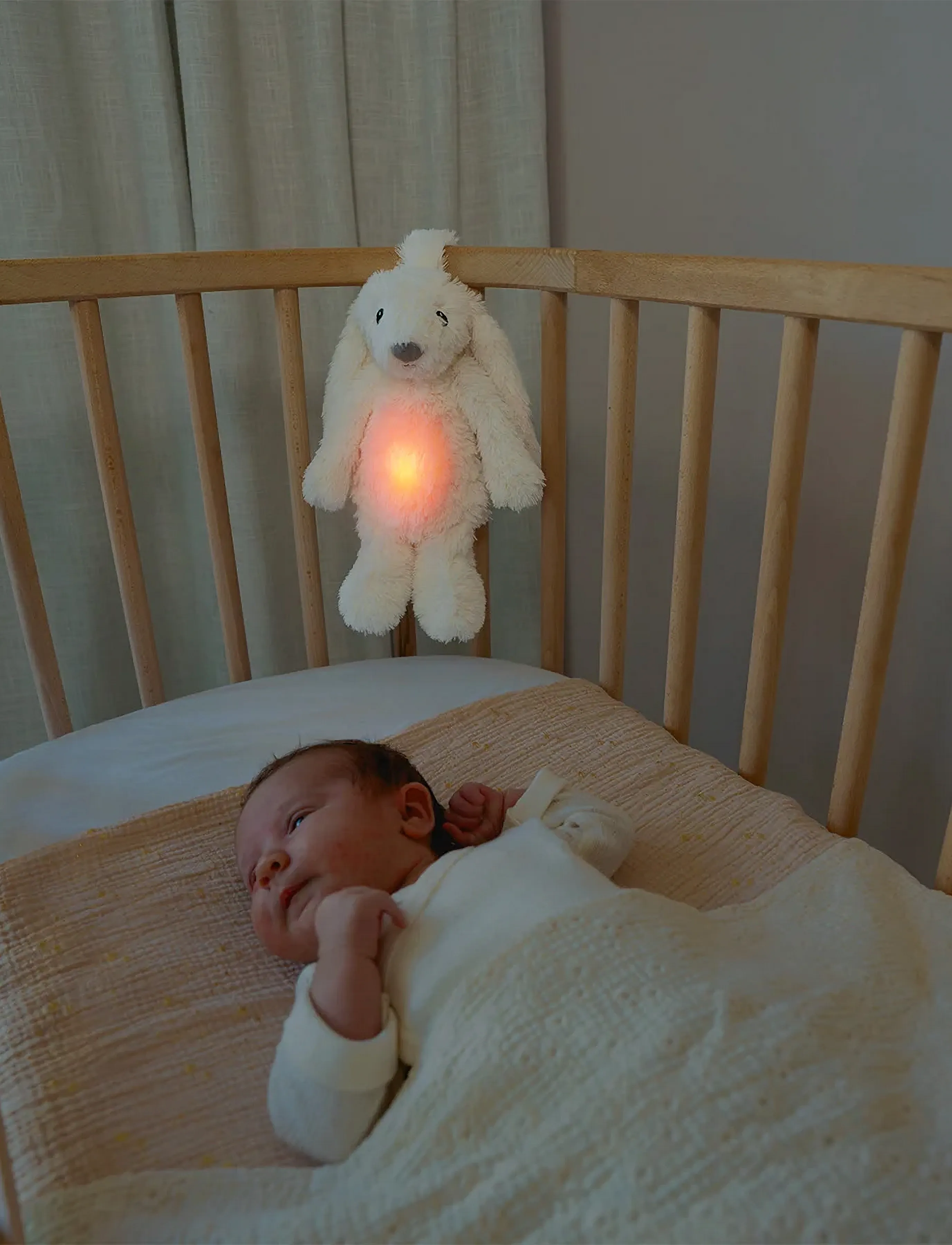 ZAZU Ro The Rabbit, One Size, White, Belysning > Natlamper, Børn
