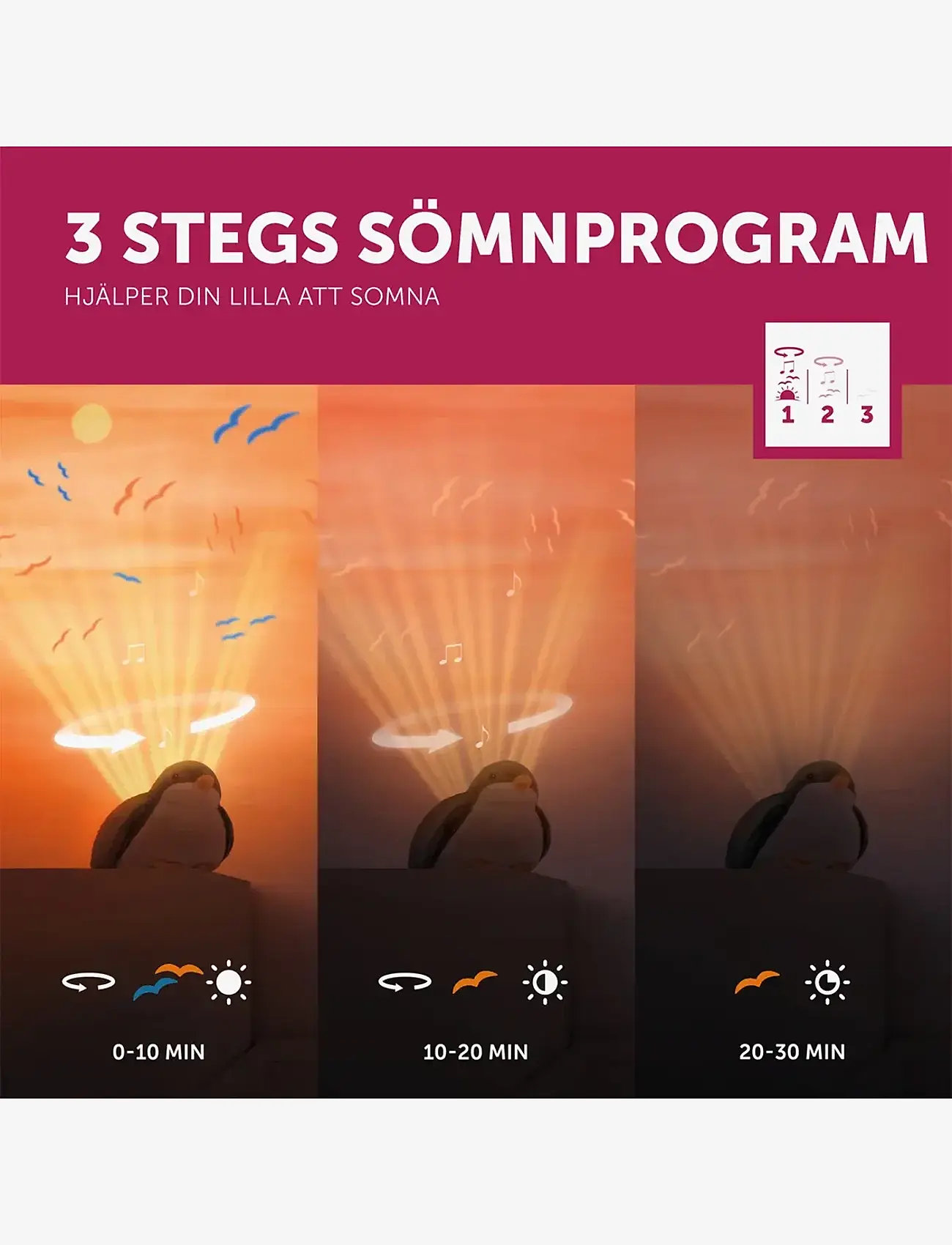 ZAZU - Shally the Sparrow Projector - nattlampor - red - 1