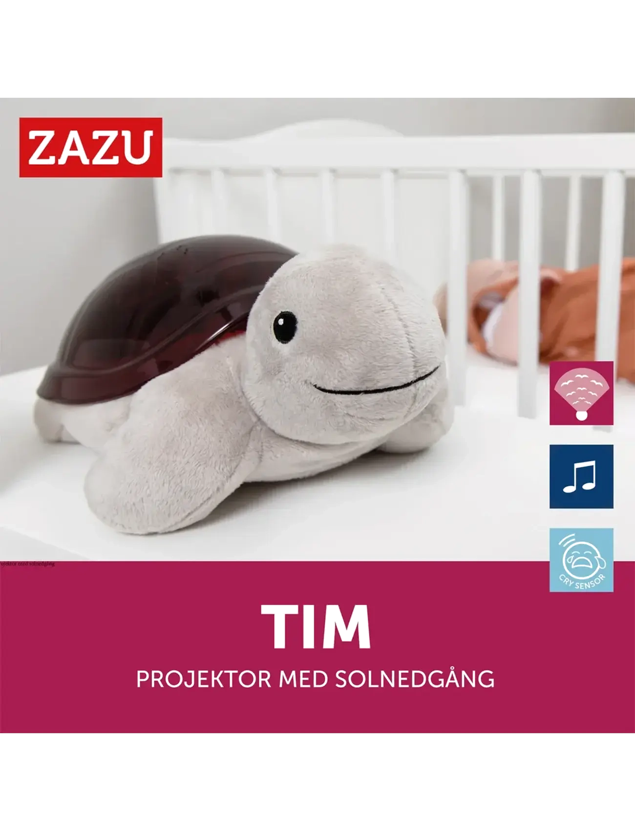 ZAZU - Tim the Turtle Projector - Öölambid - brown - 1